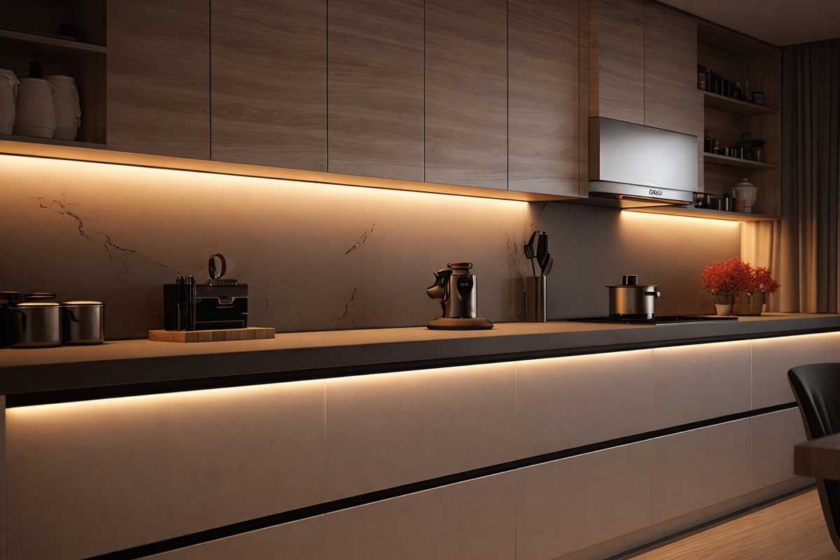 Návrh osvětlení kuchyňské linky