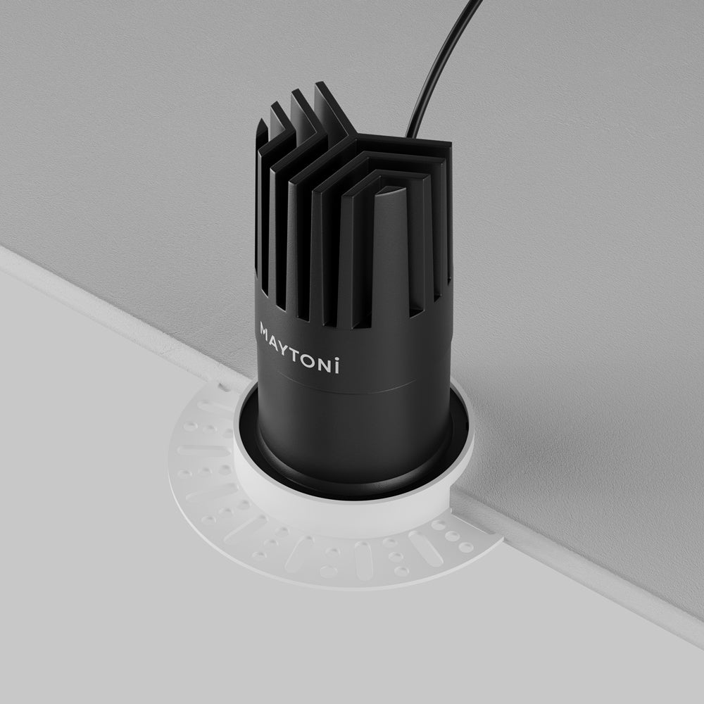 Maytoni downlight Dip LED 50° – wpuszczana oprawa okrągła w kolorze czarnym