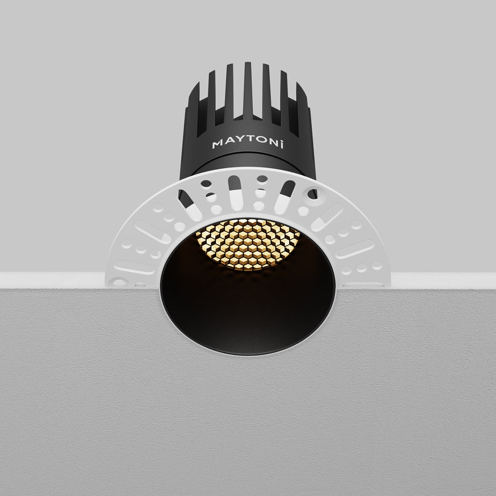 Maytoni downlight Dip LED 50° – wpuszczana oprawa okrągła w kolorze czarnym