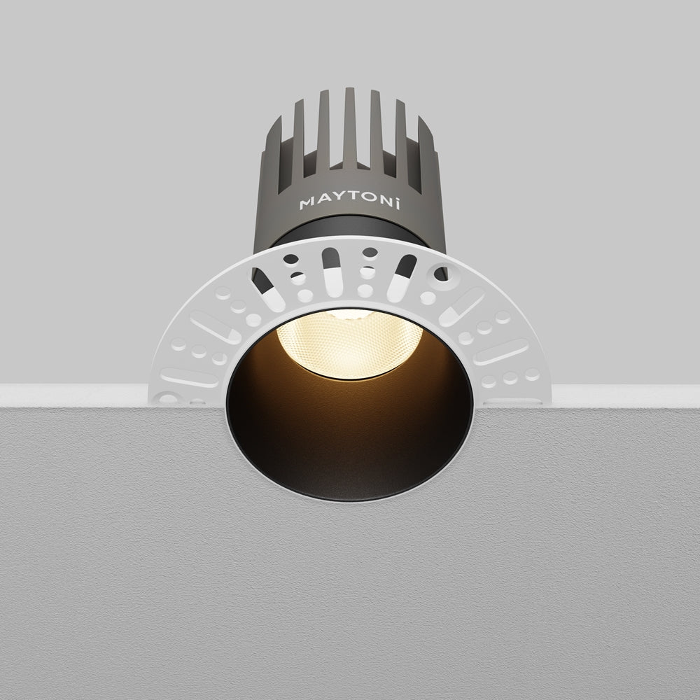 Maytoni downlight Dip LED 50° – wpuszczana oprawa okrągła w kolorze czarnym