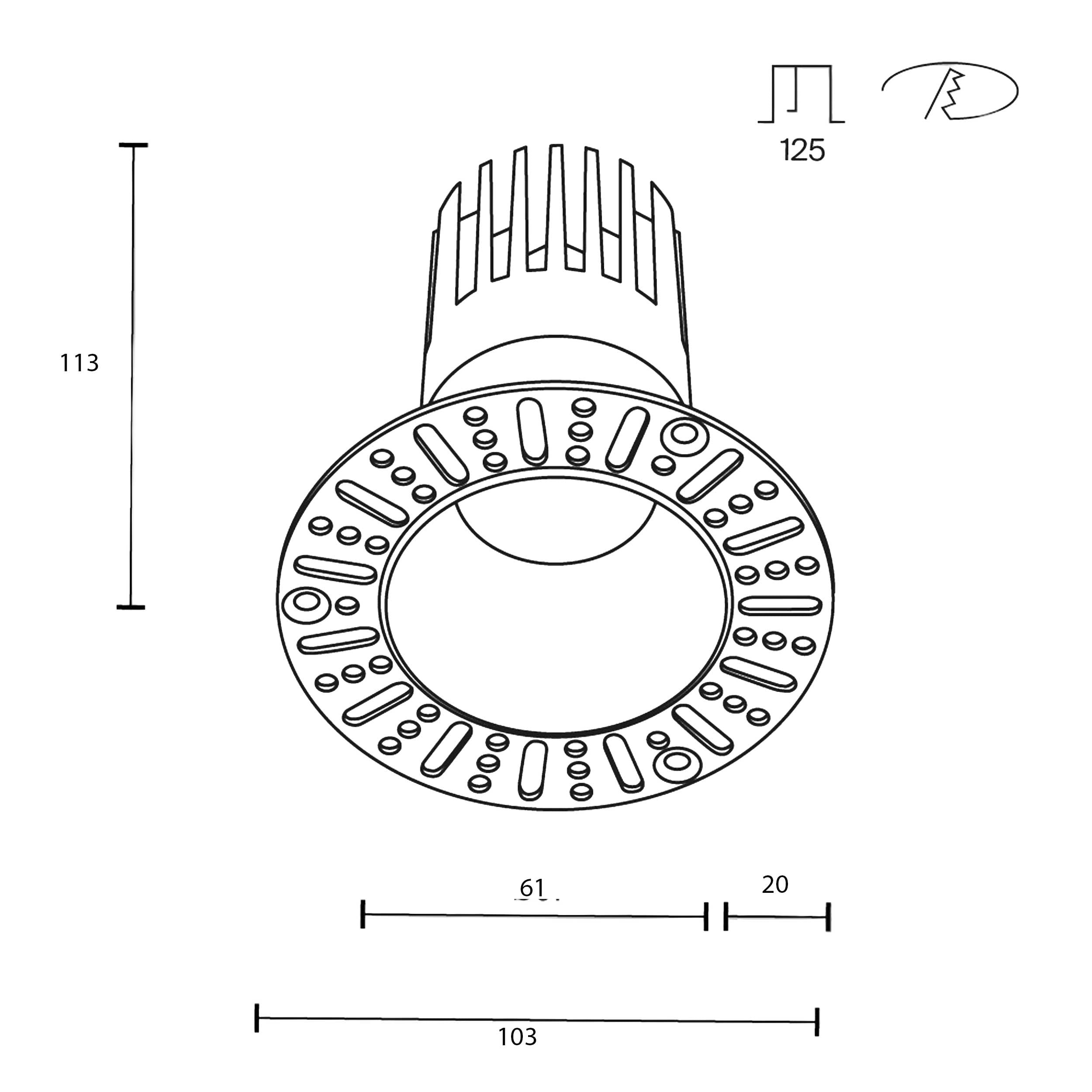 Maytoni downlight Dip LED 50° – wpuszczana oprawa okrągła w kolorze białym