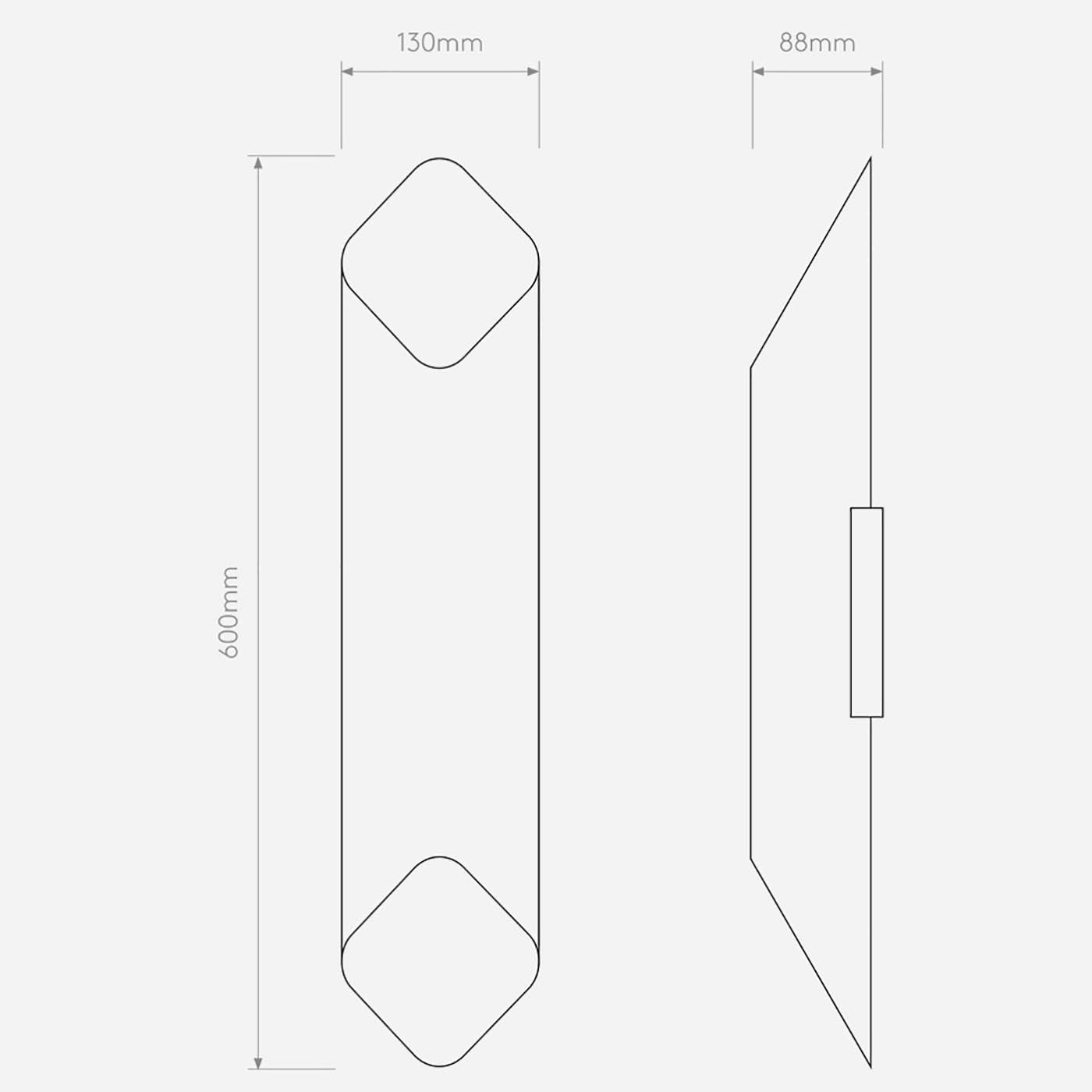 Astro Ako 600 LED nástěnné svítidlo stříbrné