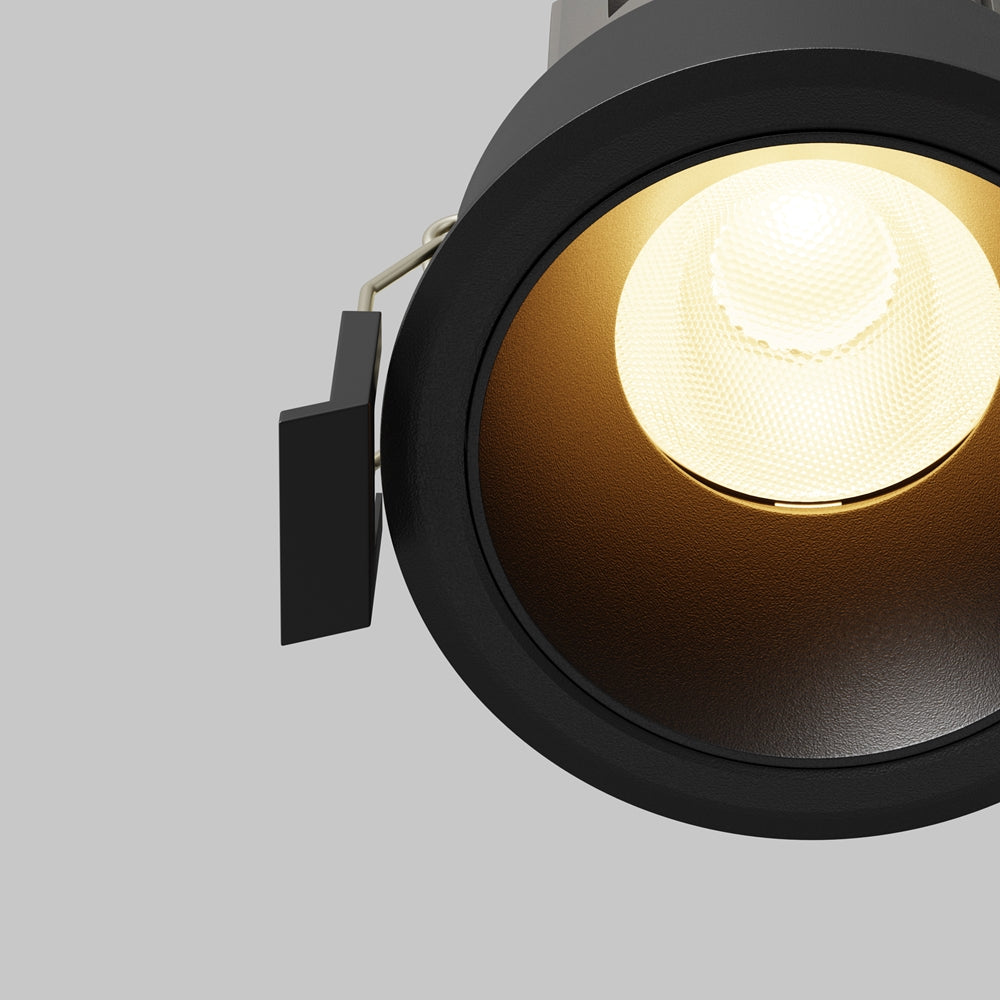 Maytoni downlight Dip LED 50° – wpuszczana oprawa okrągła w kolorze czarnym