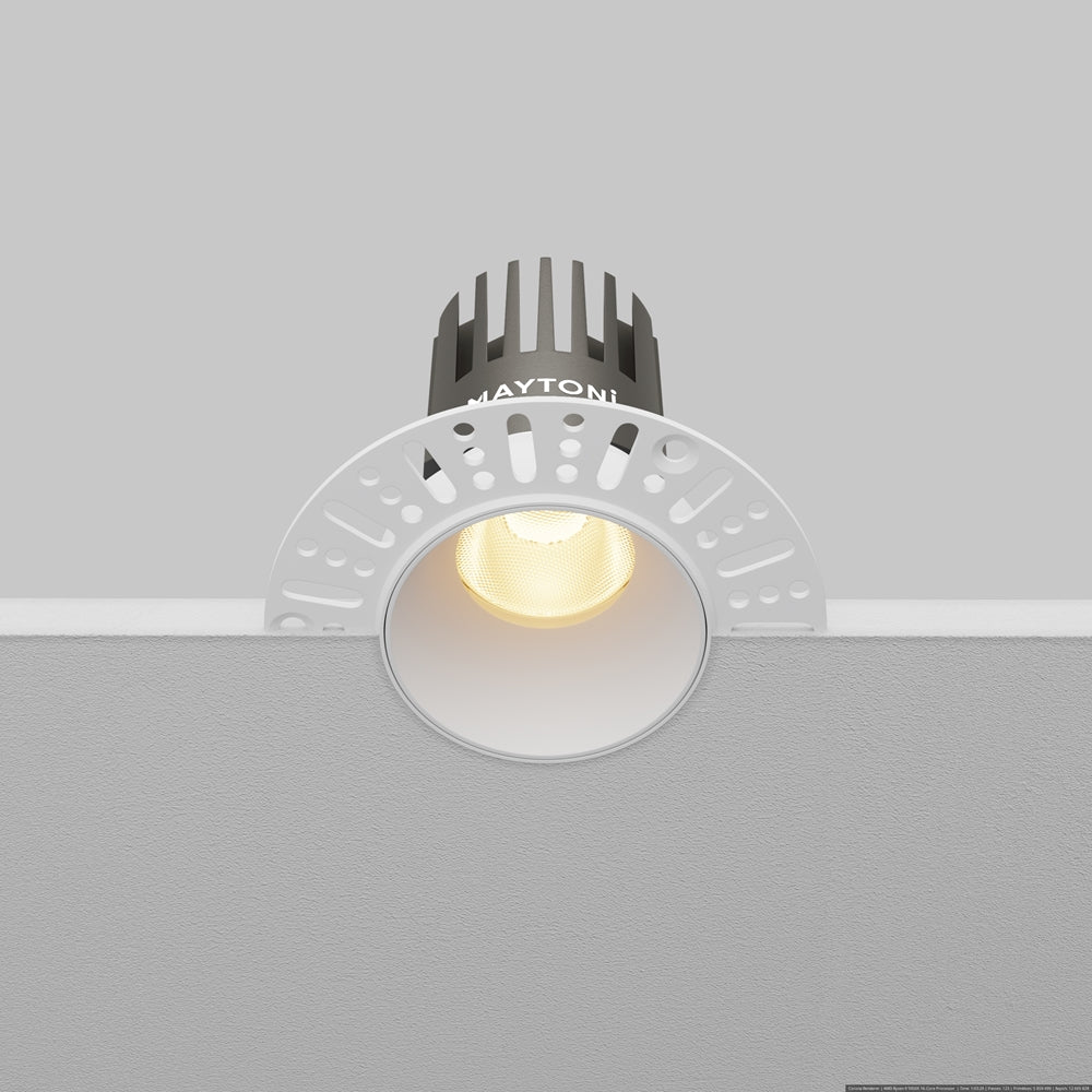 Maytoni downlight Dip LED 50° – wpuszczana oprawa okrągła w kolorze białym