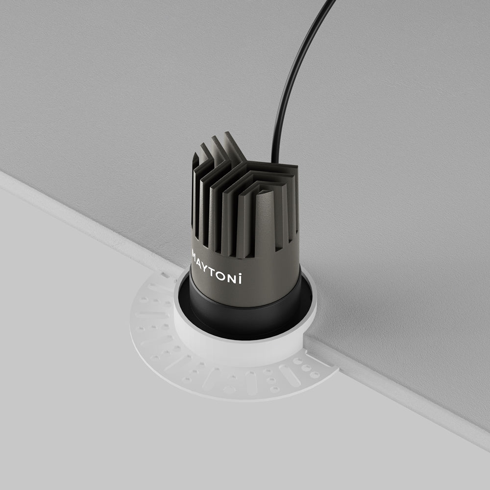 Maytoni downlight Dip LED 50° – wpuszczana oprawa okrągła w kolorze czarnym