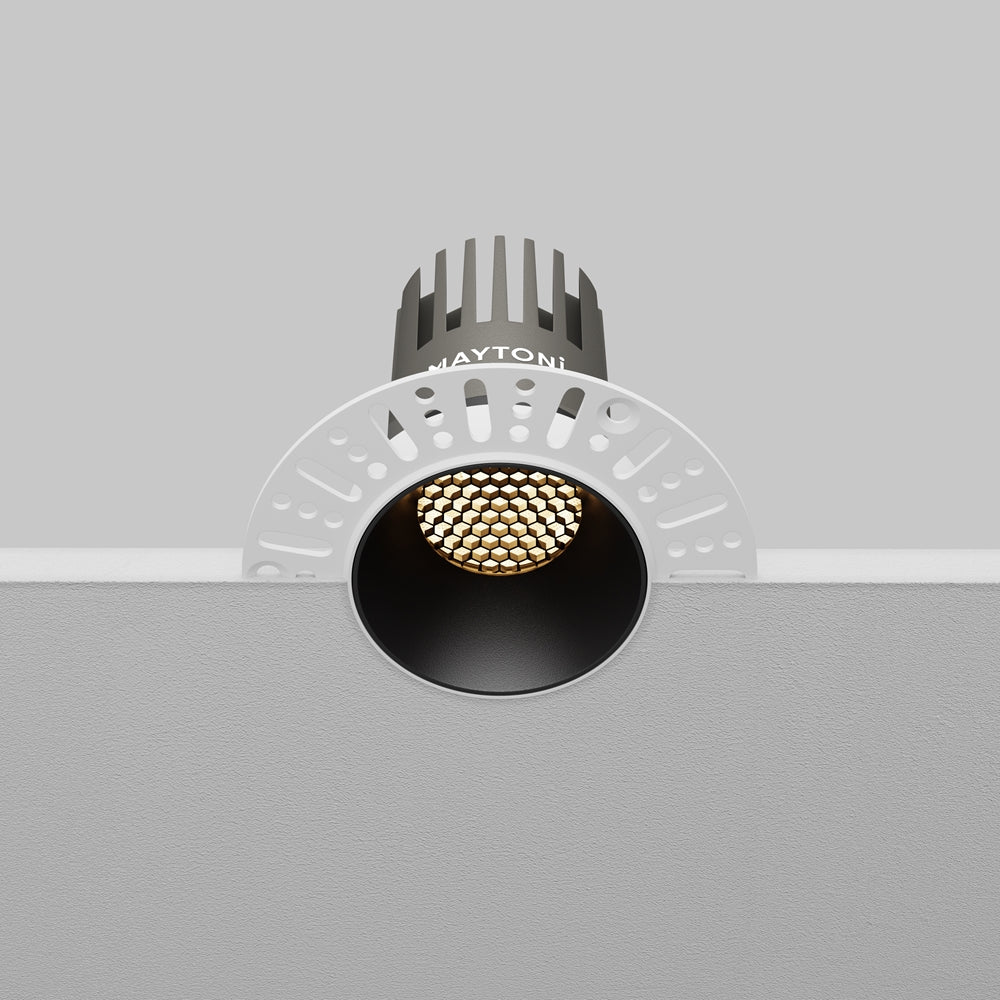 Maytoni downlight Dip LED 50° – wpuszczana oprawa okrągła w kolorze czarnym