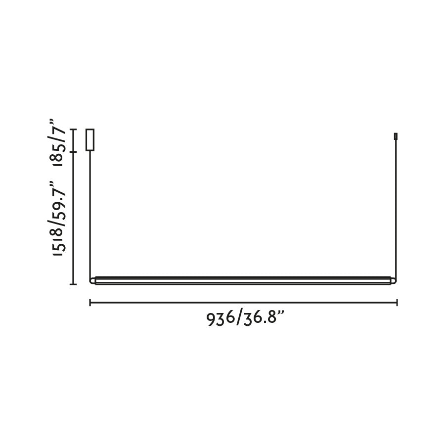 Faro Lumina LED 1L závěsné svítidlo horizontální