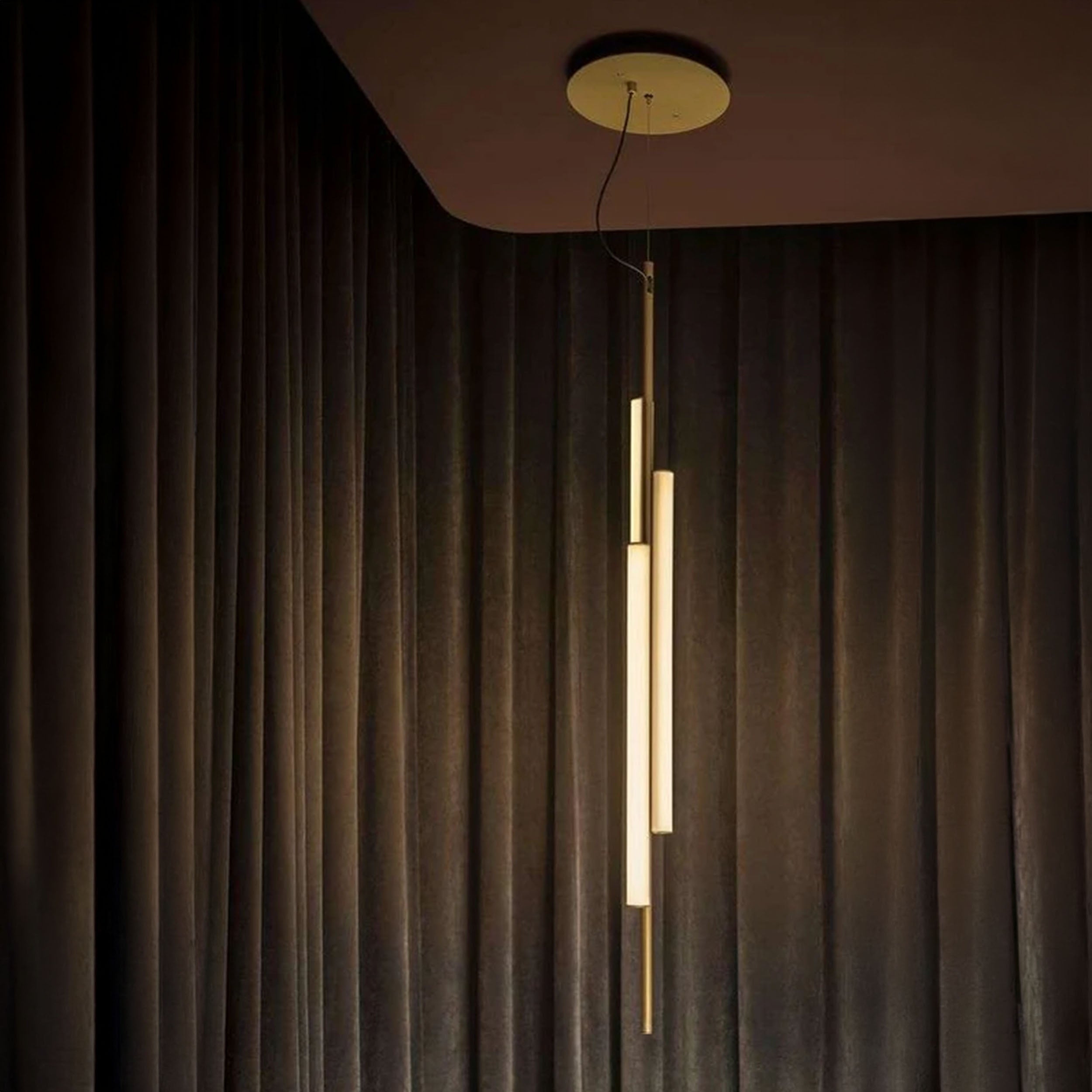 Marset Ambrosia V3 LED – czarna, wpuszczana, wisząca lampa pionowa