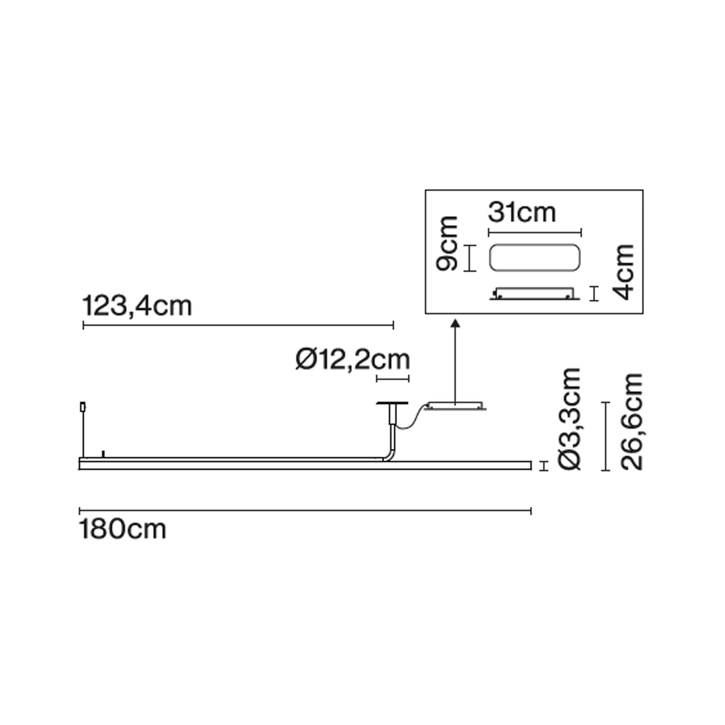 Marset Ambrosia Pro LED 120/180 – wisząca oprawa liniowa