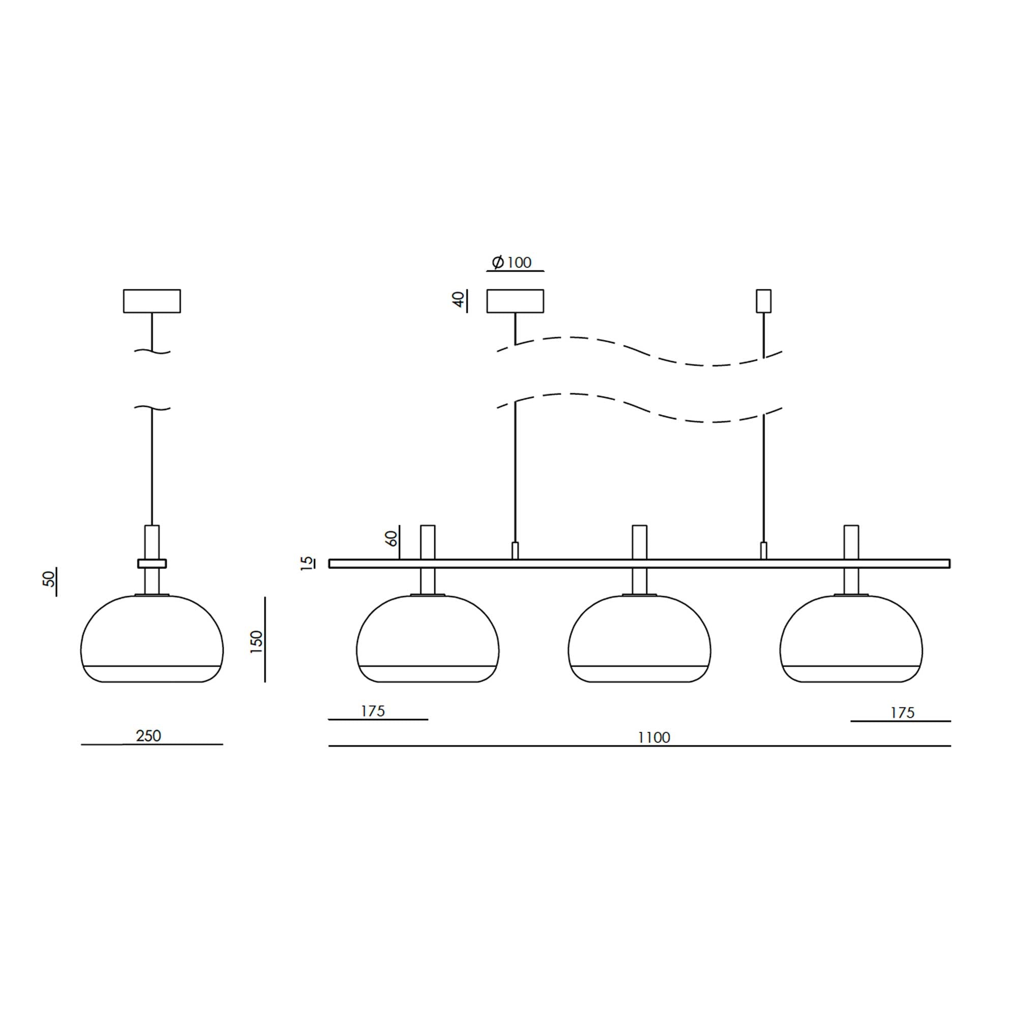 Aromas Cloud L G9 závěsné svítidlo lustr