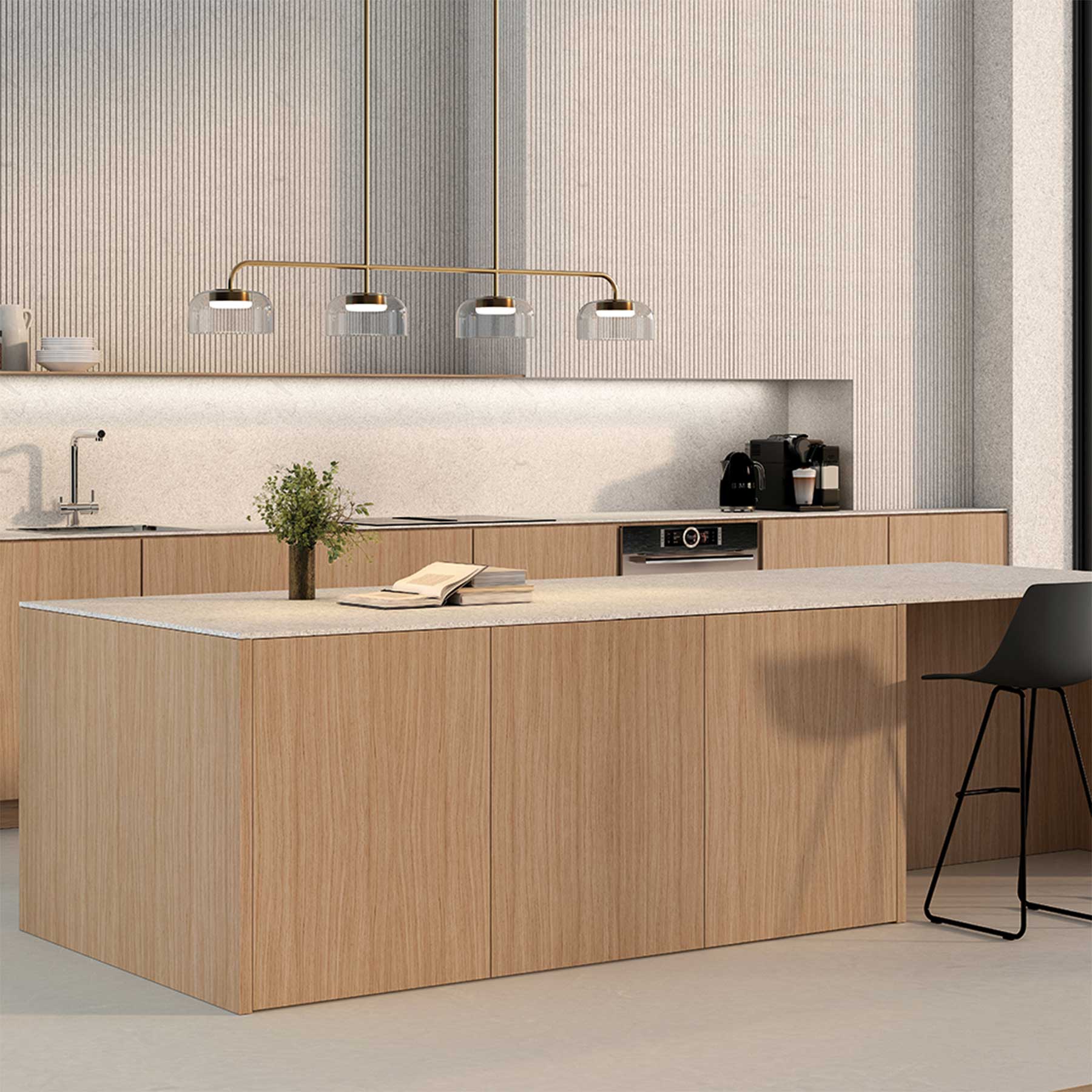 Aromas Ipon LED závěsné skleněné svítidlo