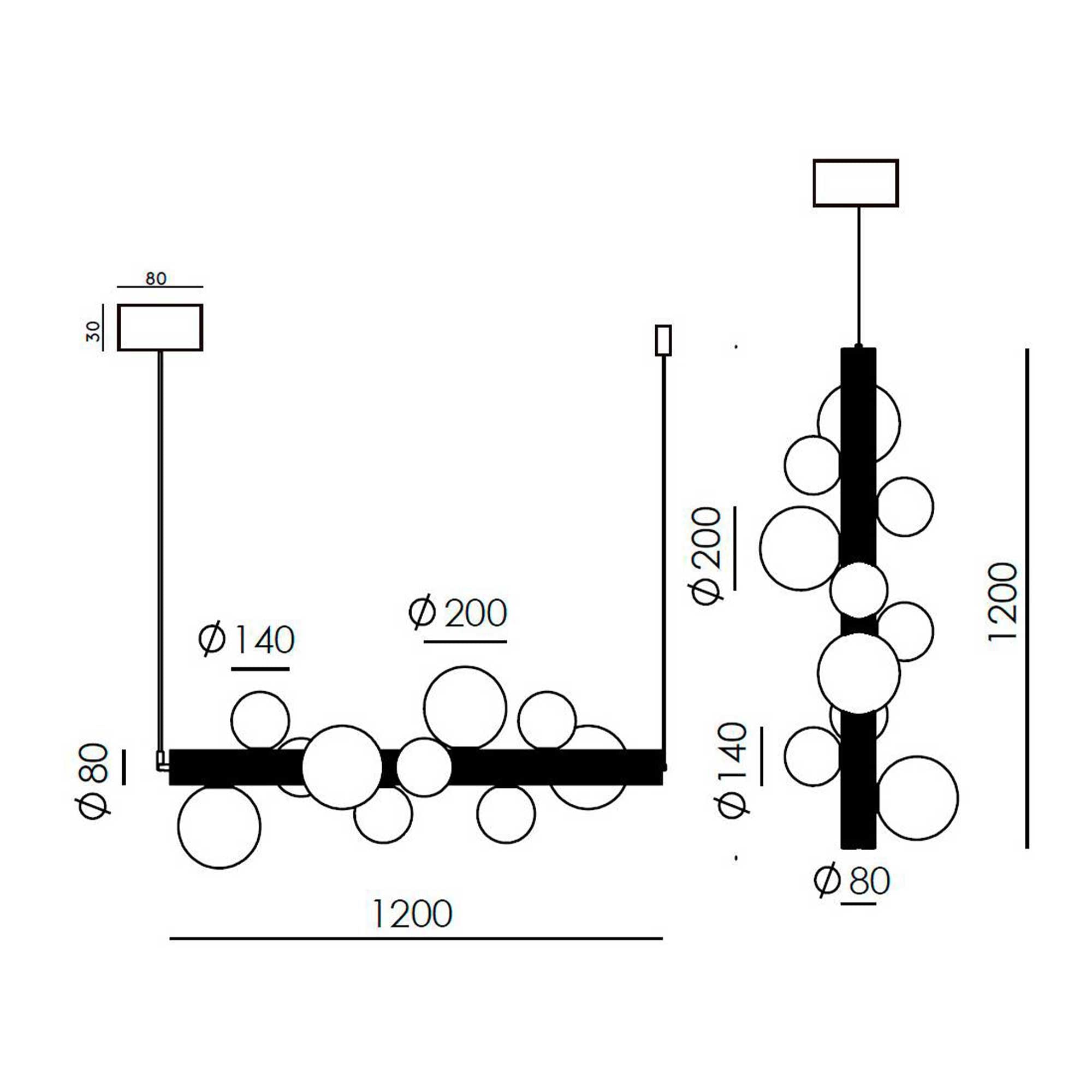 Aromas Lera G9 závěsné svítidlo