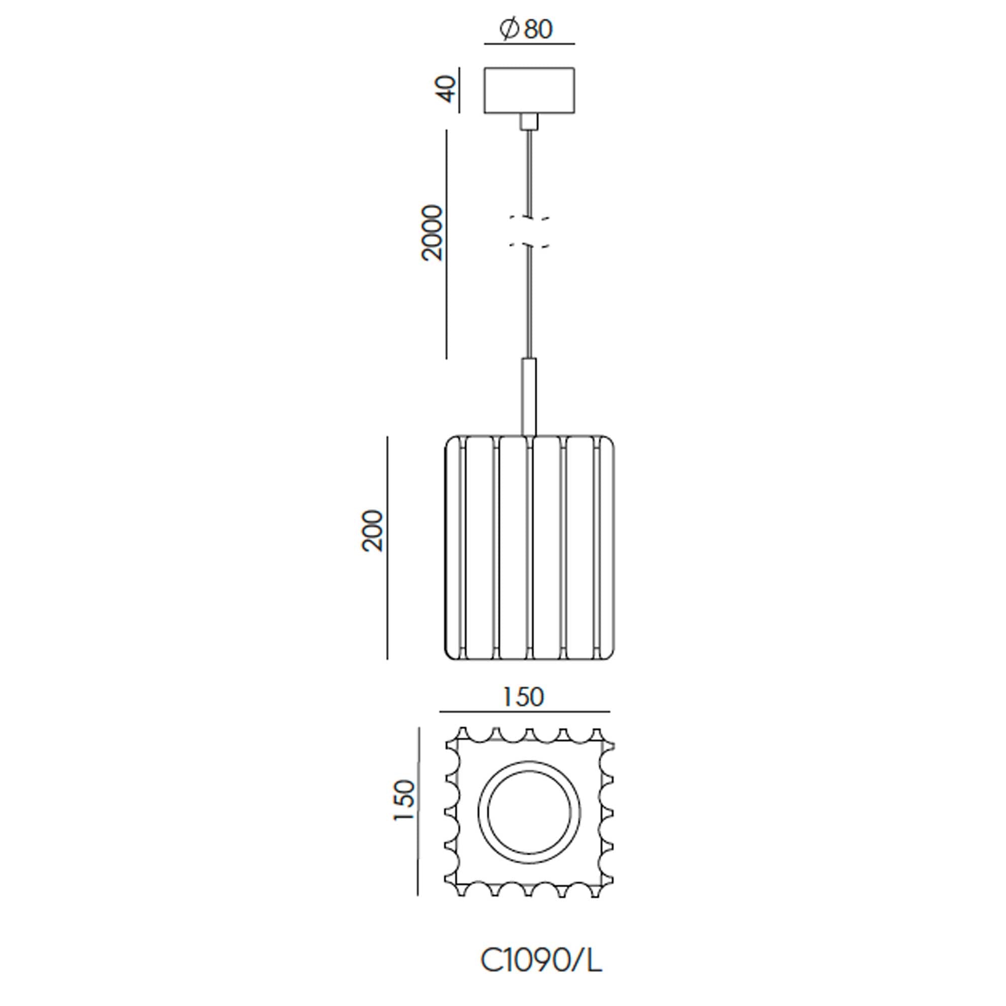 Aromas Pire GU10 závěsné keramické svítidlo