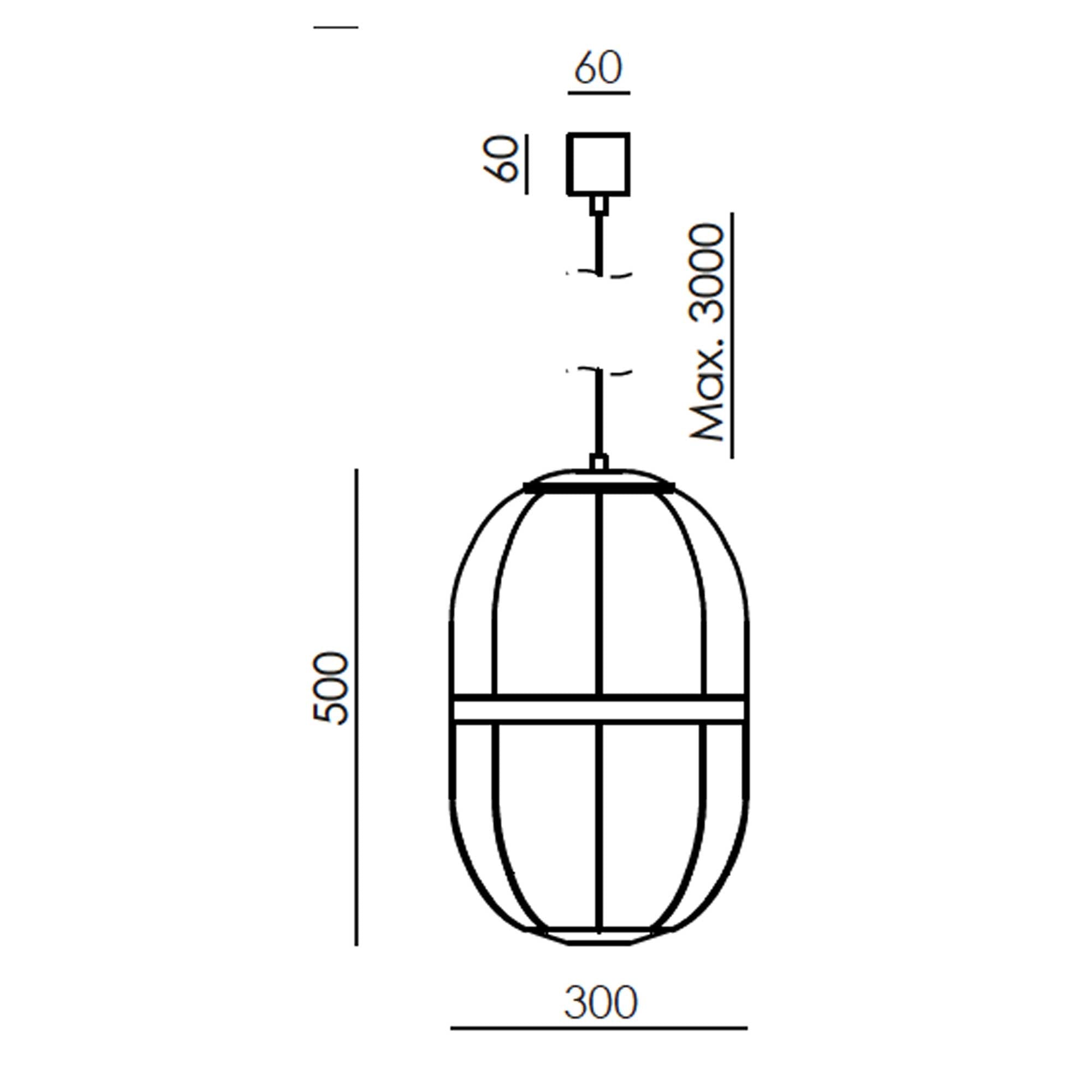 Aromas Pull G9 závěsné látkové svítidlo