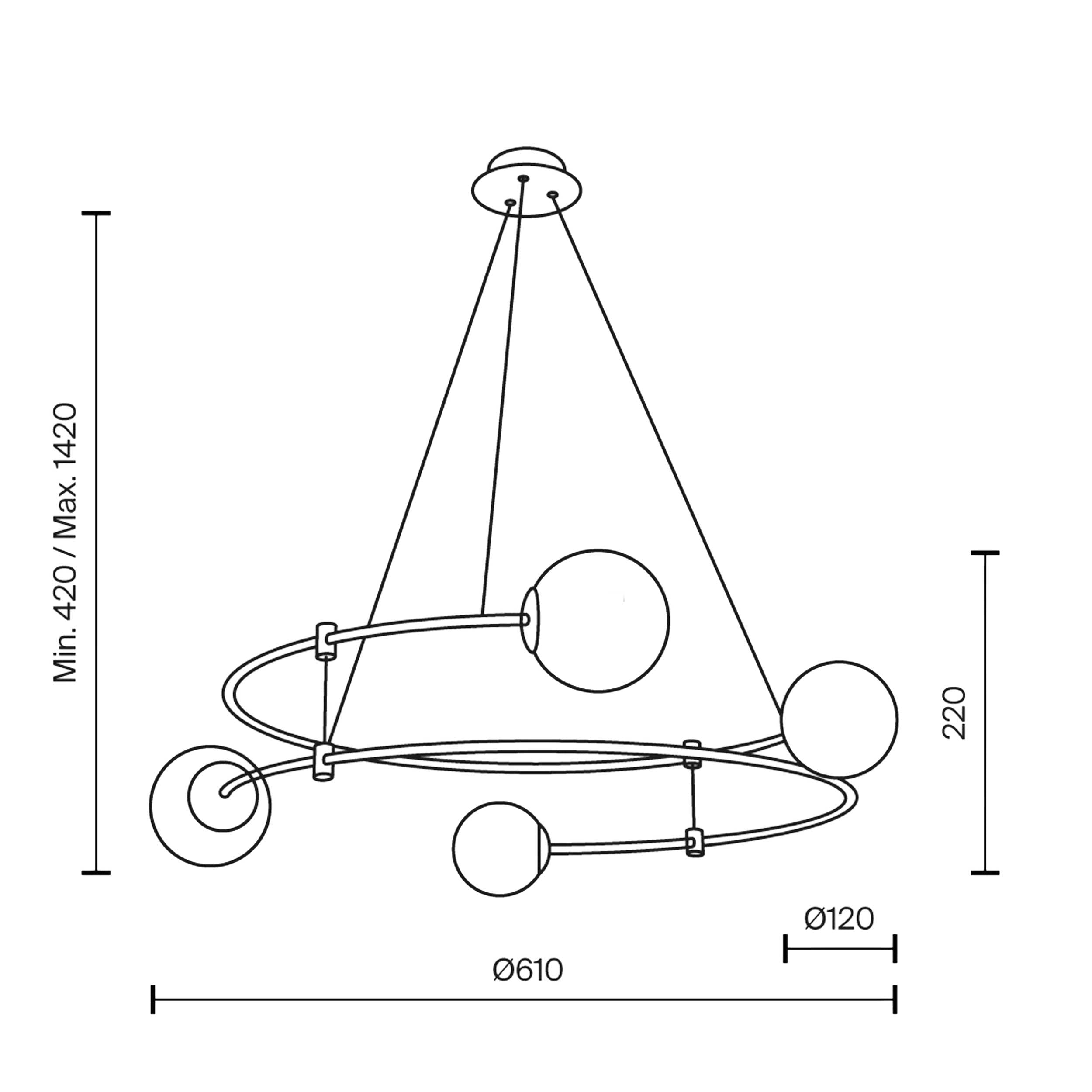 Maytoni Balance G9 – lampa wisząca