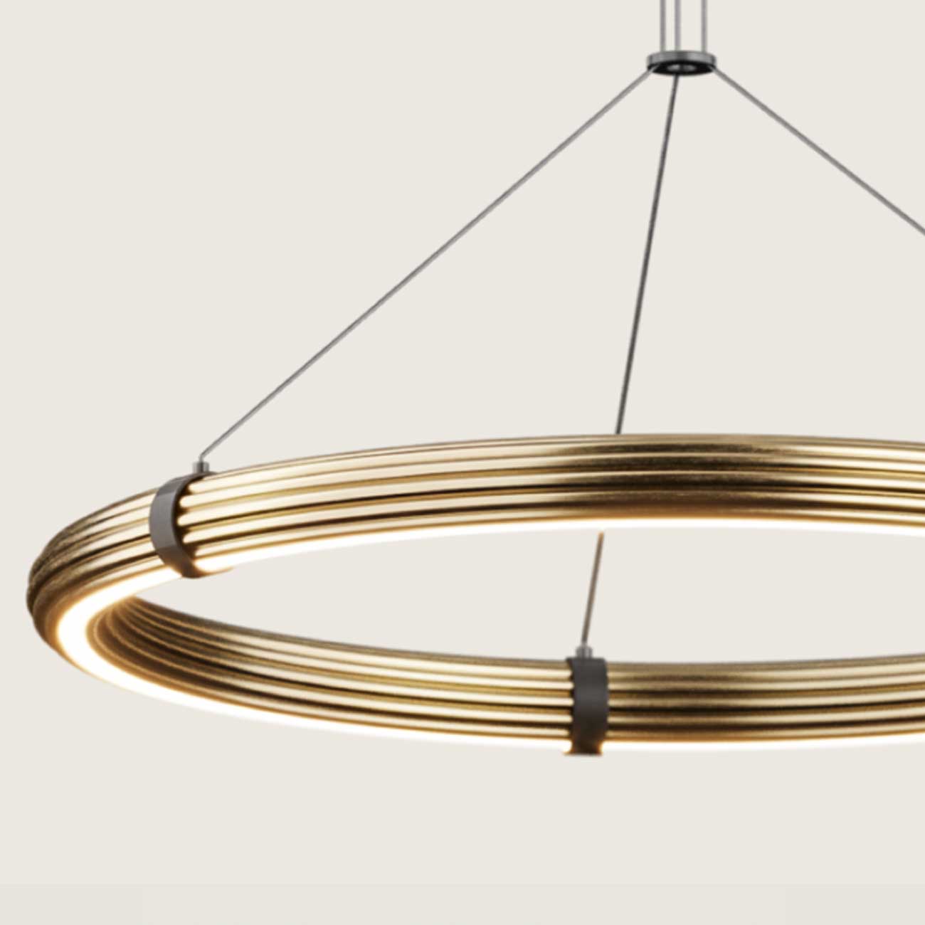 Aromas Elli LED závěsné kruhové svítidlo stmívatelné