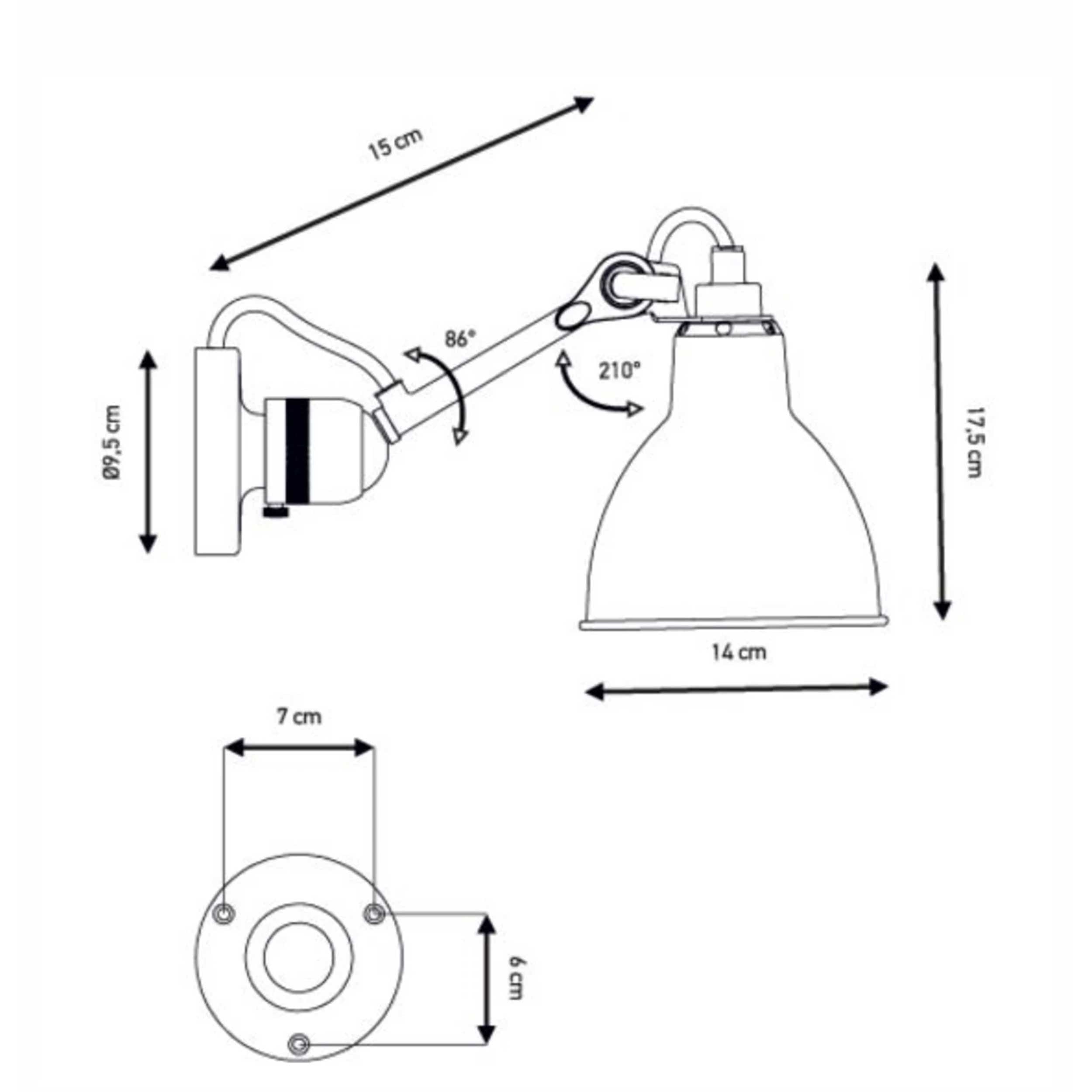DCW éditions Lampe Gras N°304 E14 nástěnné koupelnové svítidlo IP64