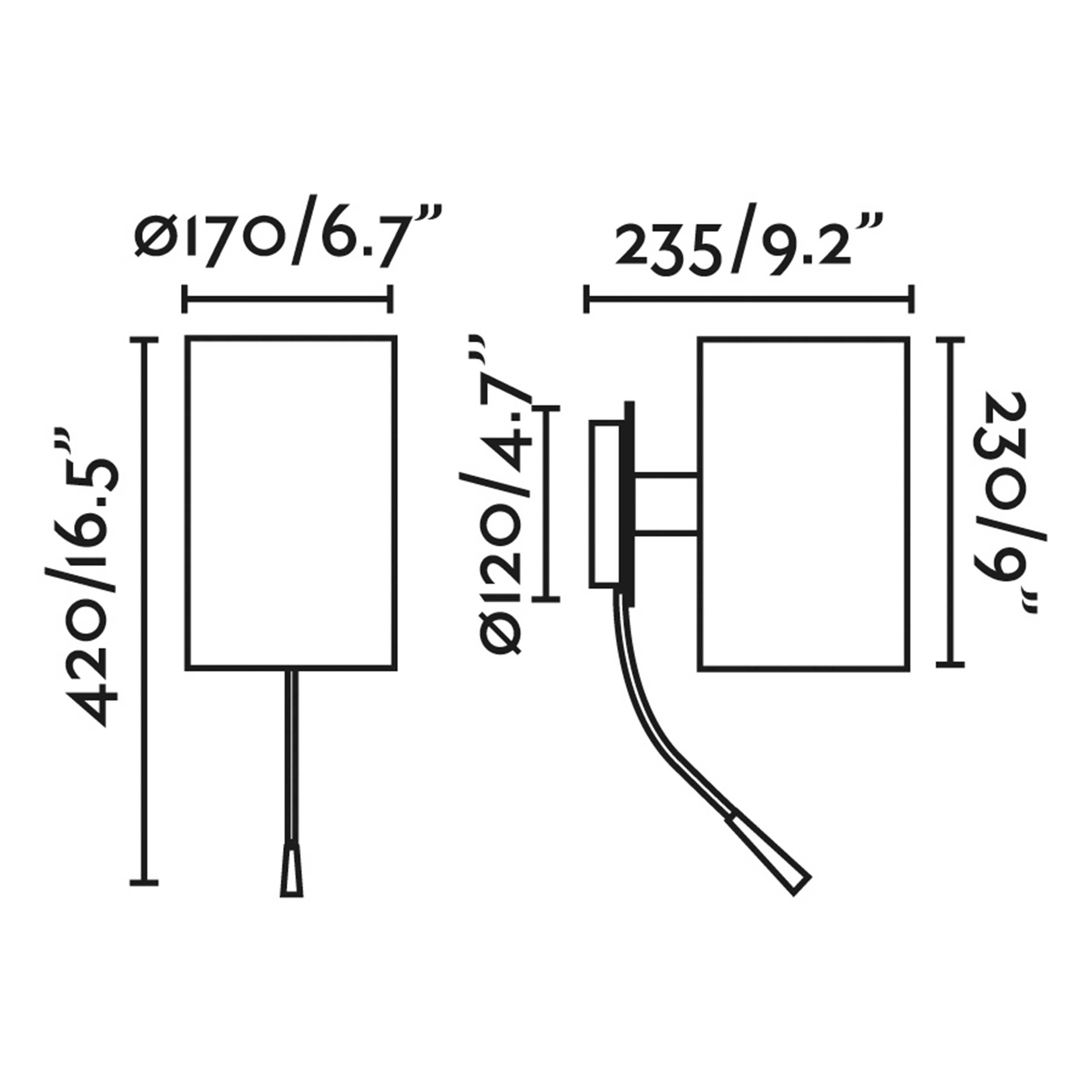 Lampa ścienna Faro Guadalupe E27