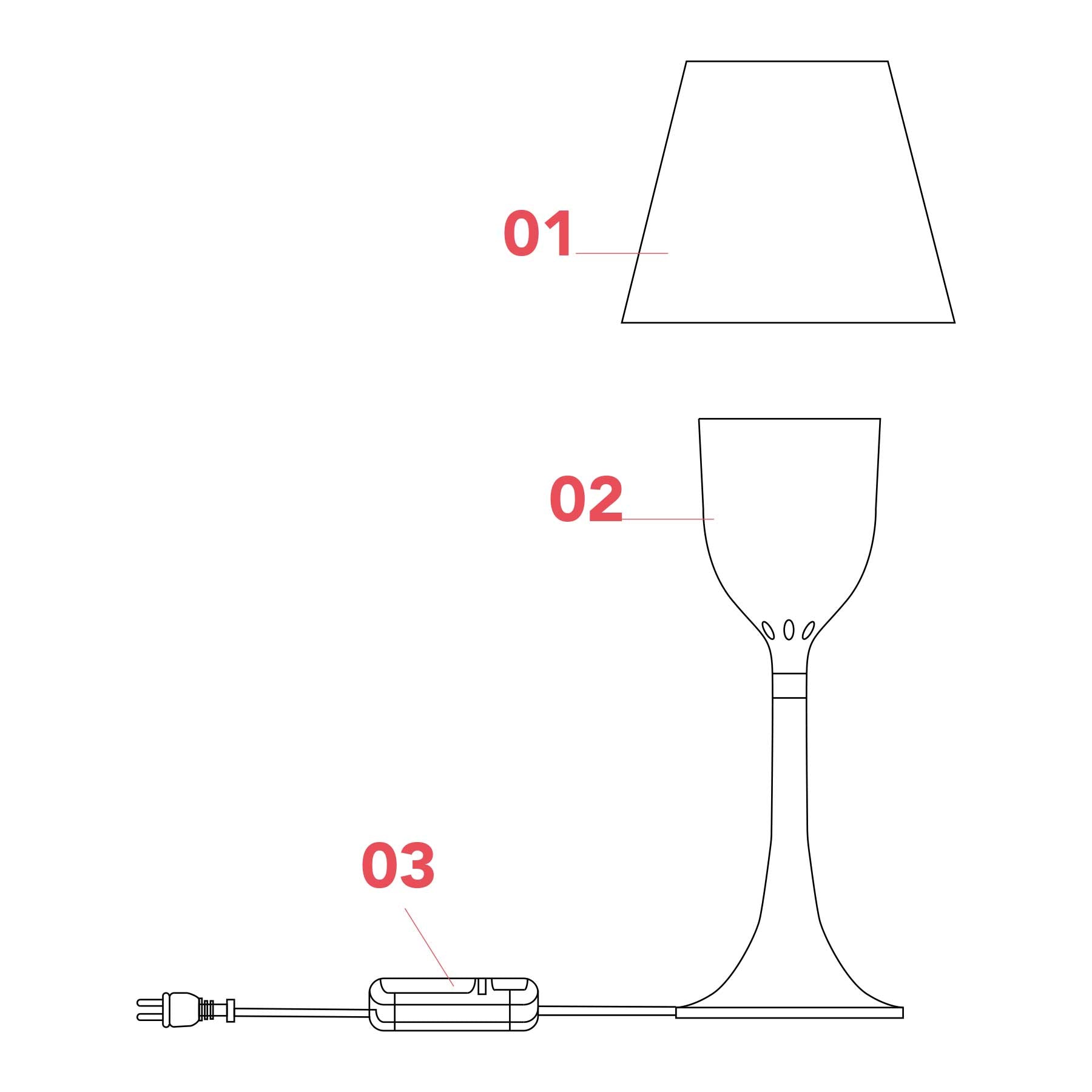 Flos Miss K E27 stolní skleněné svítidlo