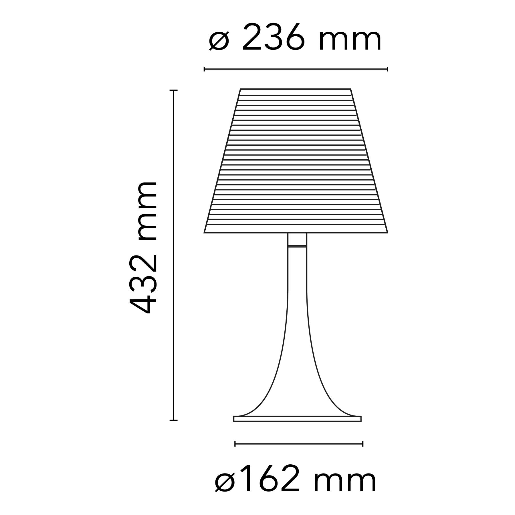 Flos Miss K E27 stolní skleněné svítidlo