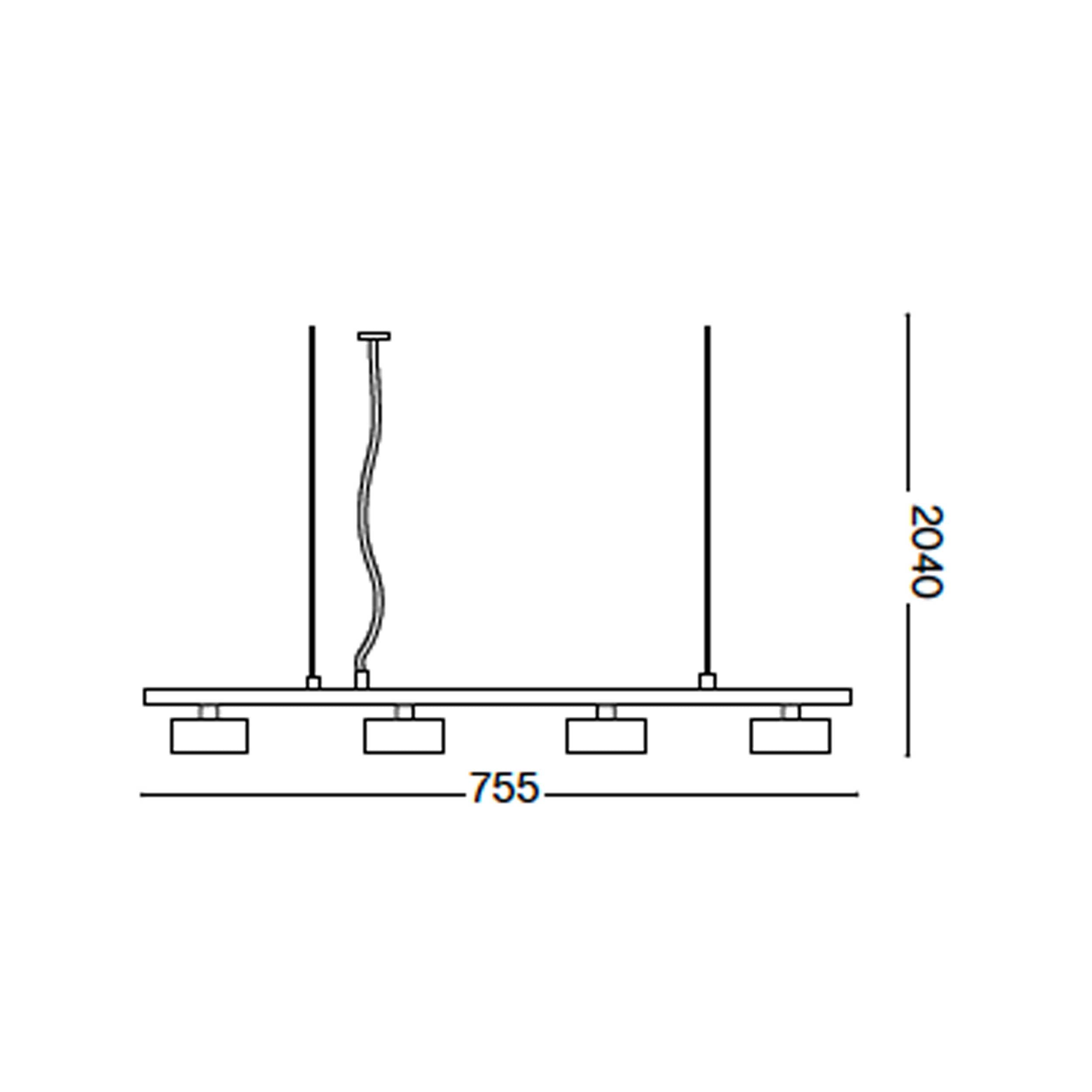 Liniowa oprawa wisząca Ideal lux Minor GX53