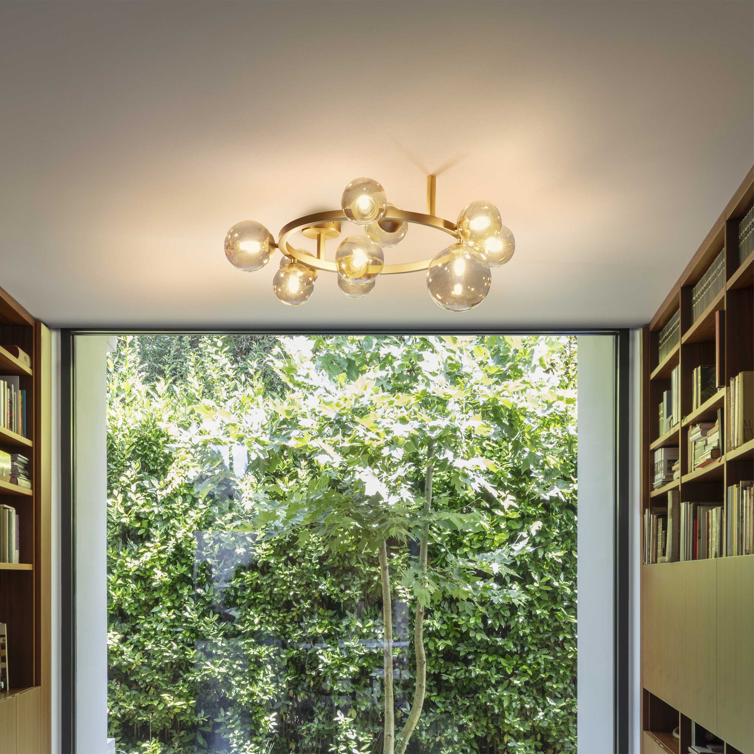 Okrągła oprawa wisząca Ideal lux Perlage G9