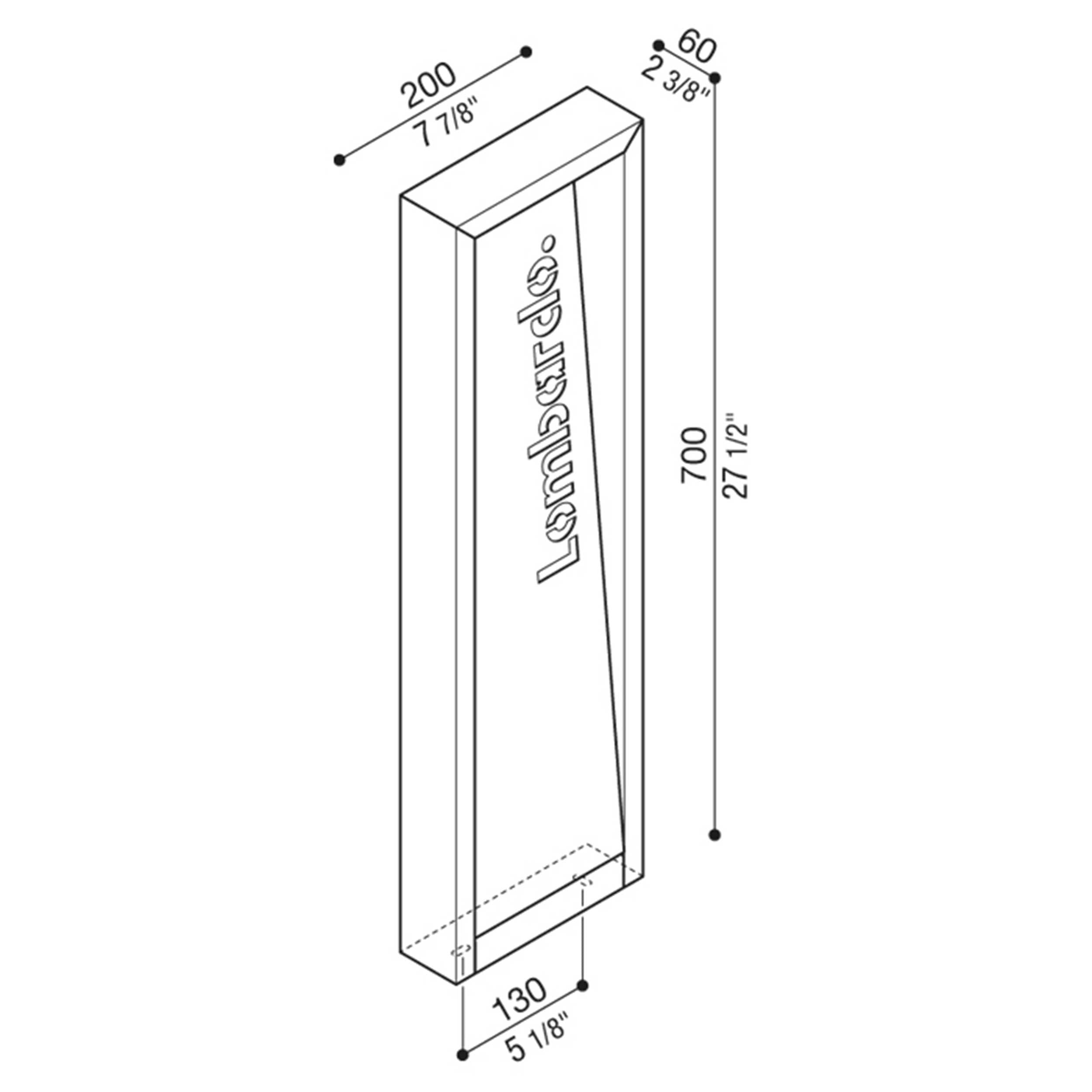 Lombardo Arke FULL Code LED venkovní sloupkové svítidlo IP66 24V