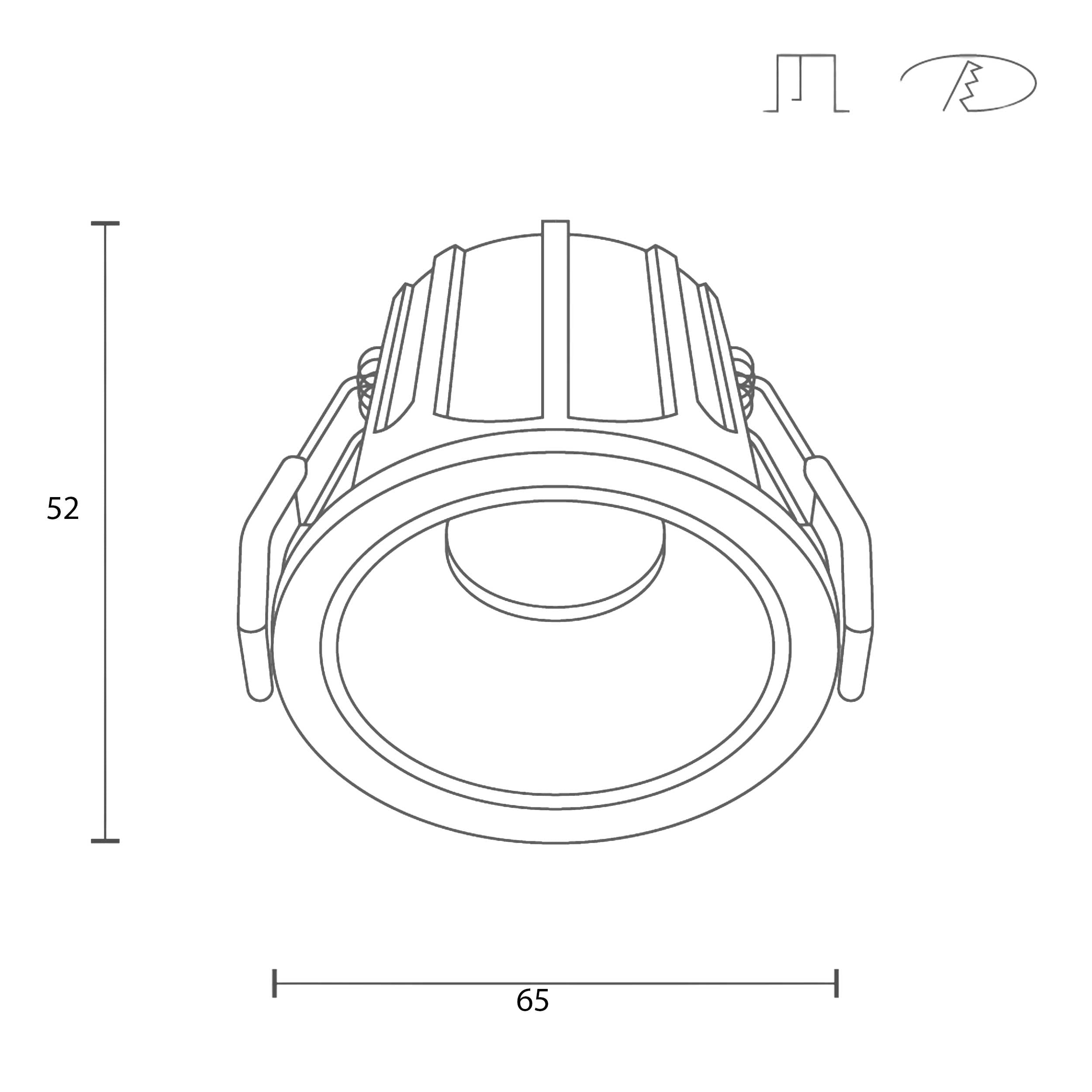 Maytoni downlight Alfa LED 36° – wpuszczana oprawa okrągła w kolorze czarnym