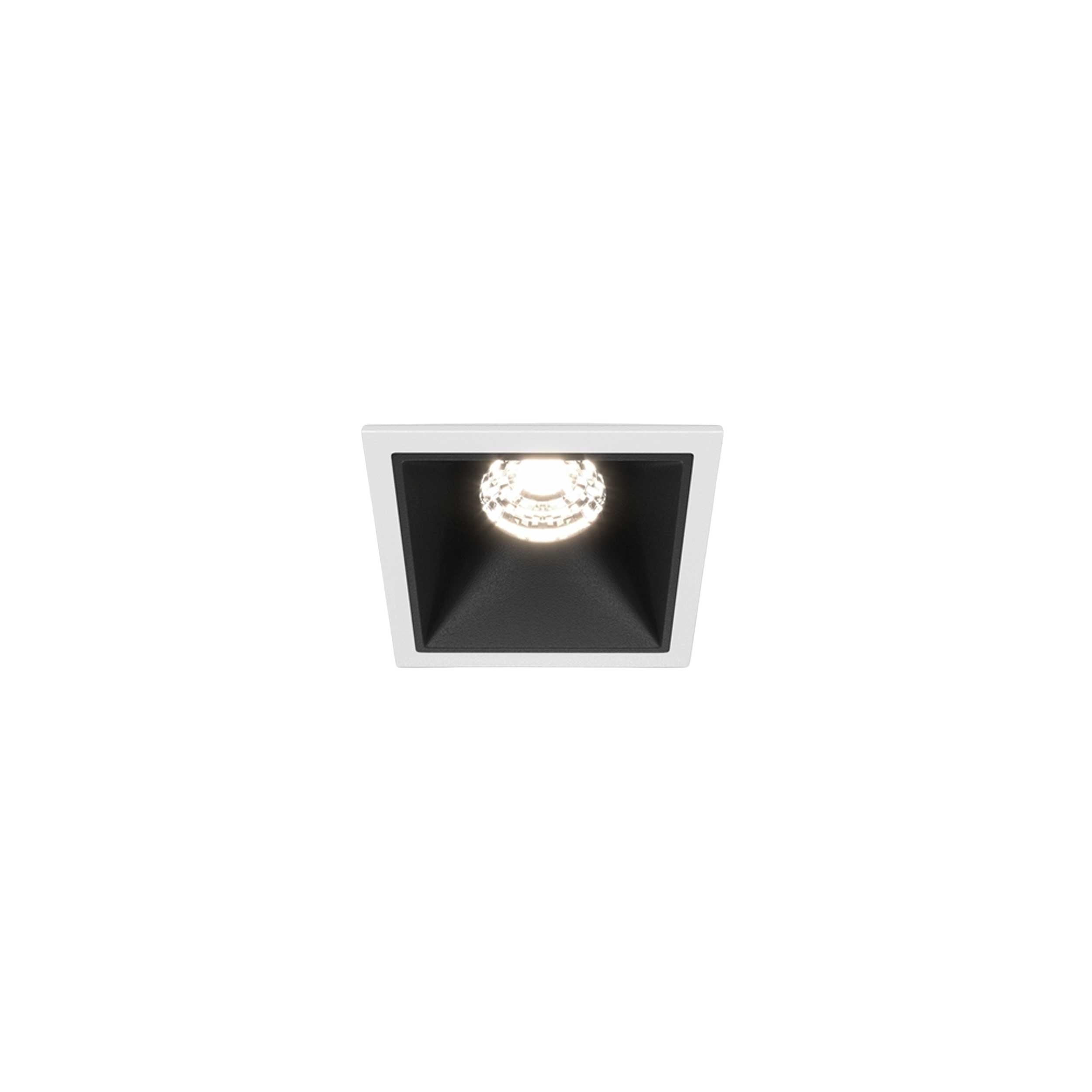 Maytoni downlight Alfa LED 10 W 36° – wpuszczana oprawa kwadratowa w kolorze czarnym