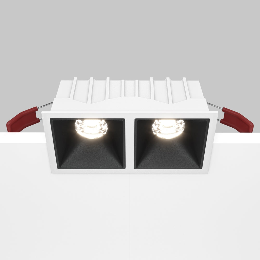 Maytoni downlight Alfa LED 10 W 36° – wpuszczana oprawa kwadratowa w kolorze czarnym