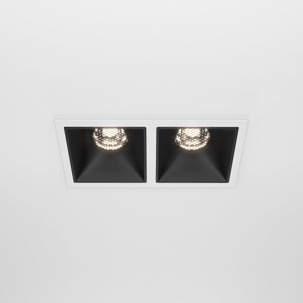 Maytoni downlight Alfa LED 10 W 36° – wpuszczana oprawa kwadratowa w kolorze czarnym