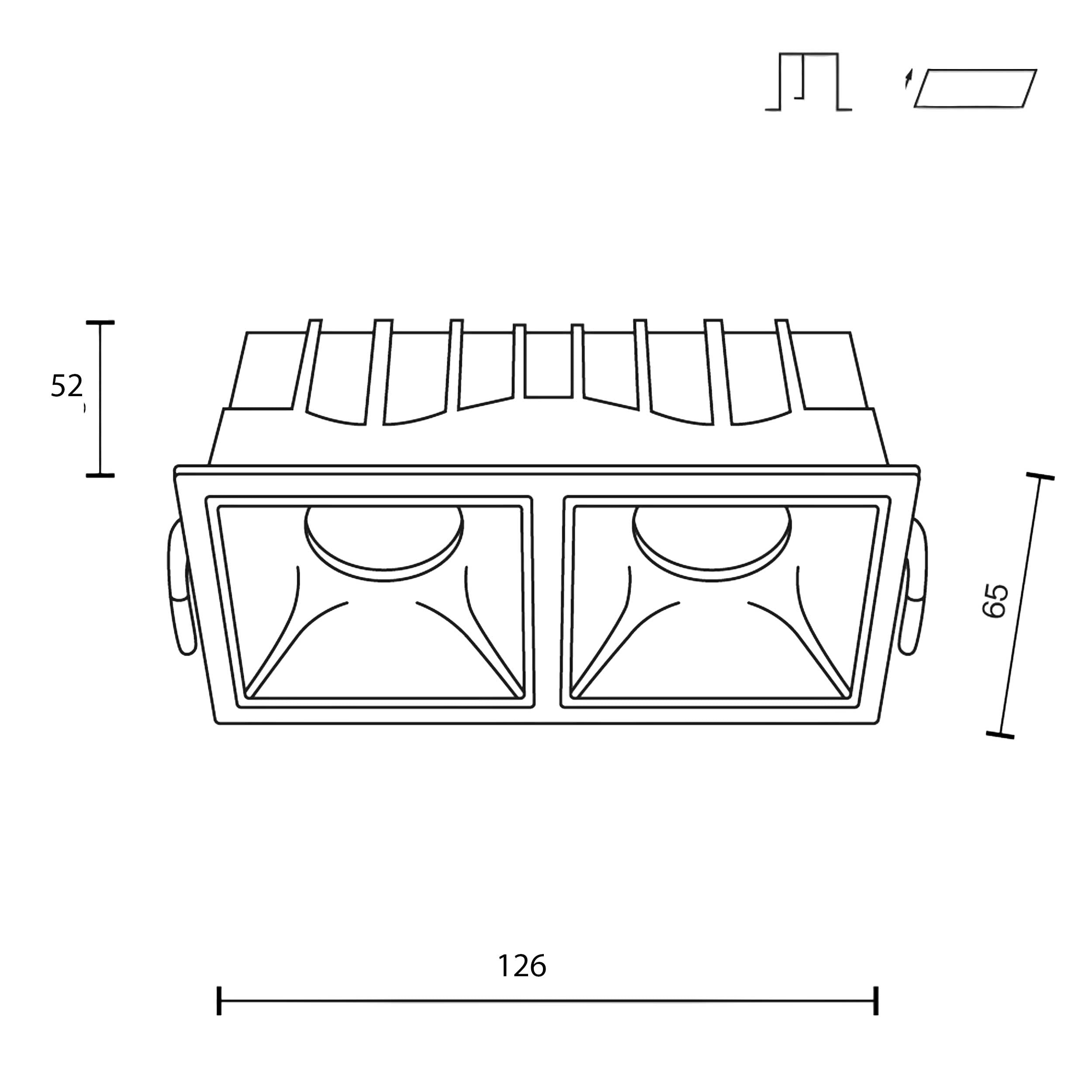 Maytoni downlight Alfa LED 10 W 36° wpuszczana oprawa kwadratowa, biała