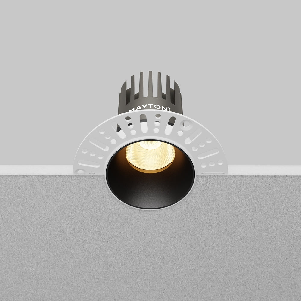 Maytoni downlight Dip LED 50° – wpuszczana oprawa okrągła w kolorze czarnym
