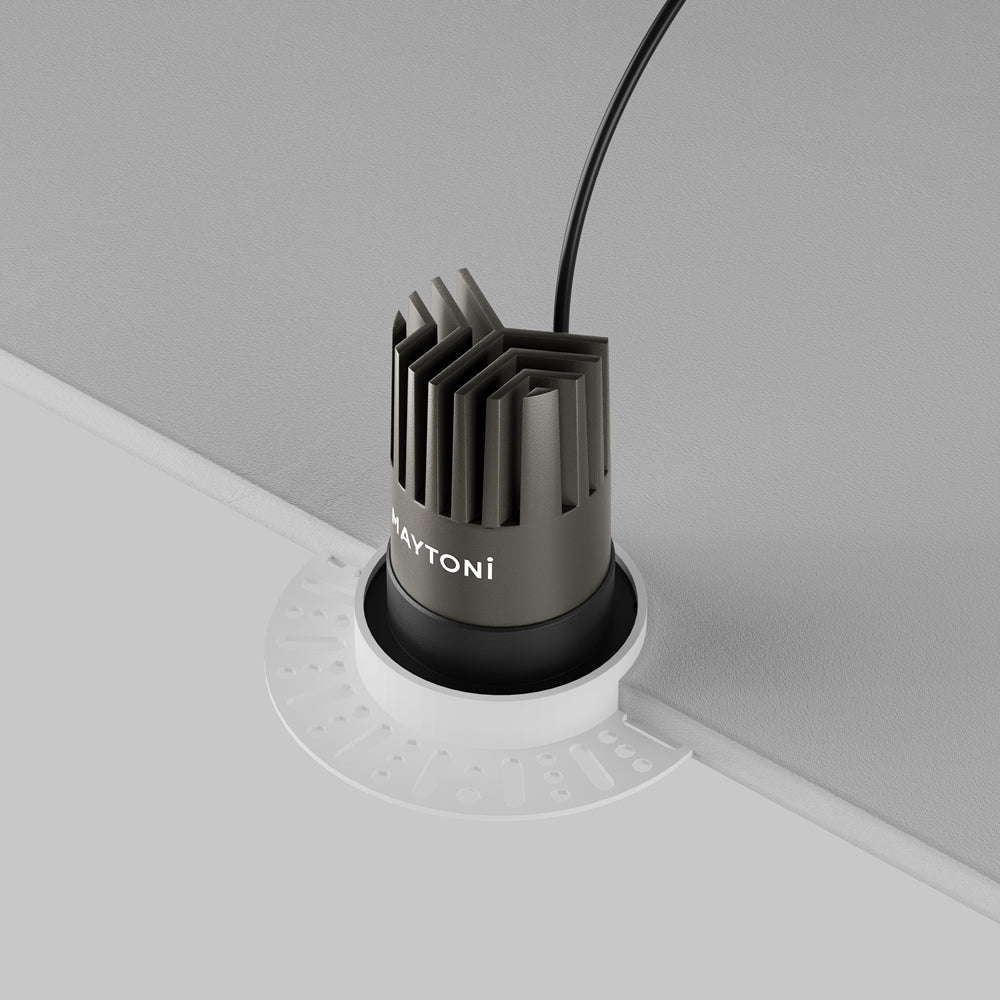 Maytoni downlight Dip LED 50° – wpuszczana oprawa okrągła w kolorze czarnym