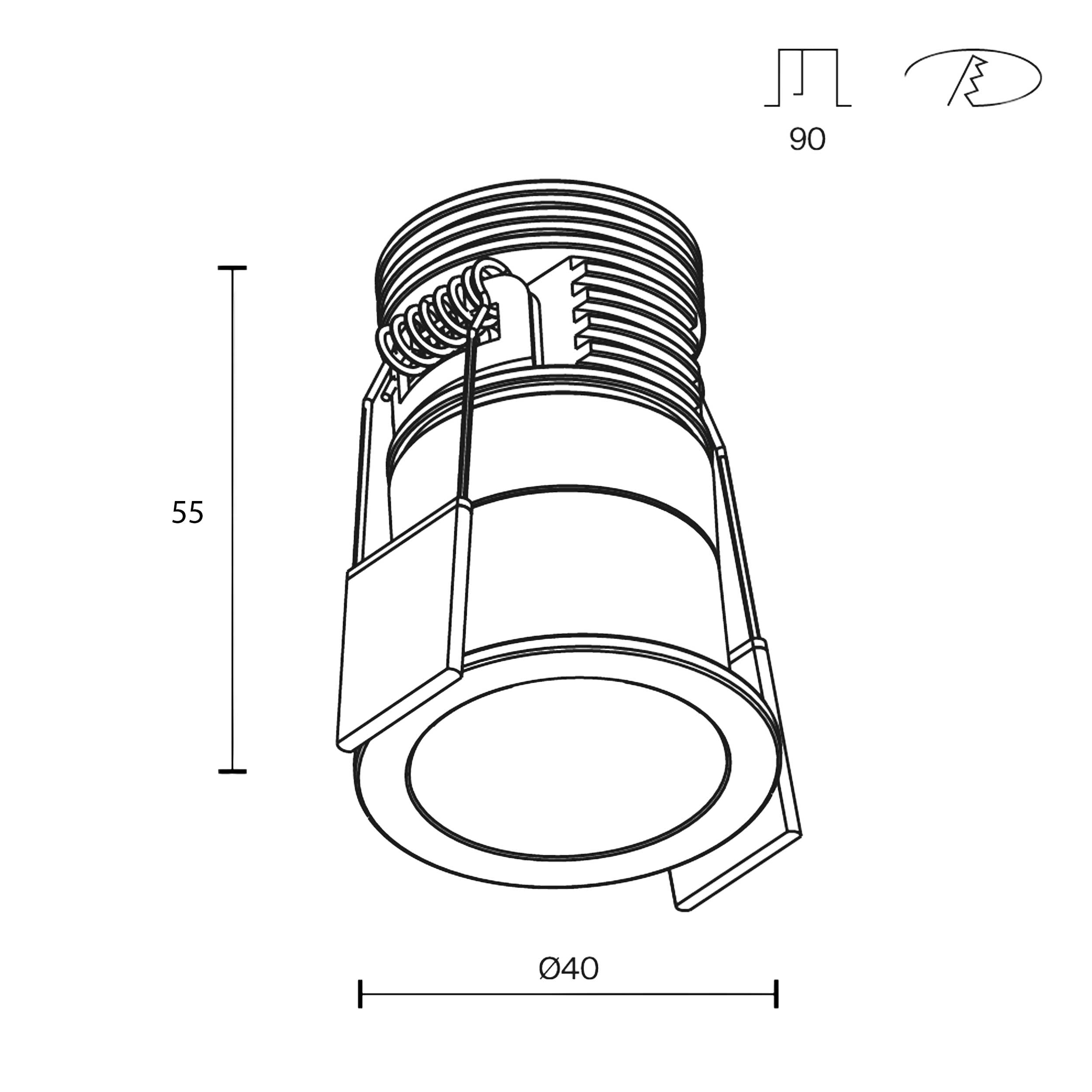 Maytoni downlight Minor LED 24° – wpuszczana oprawa okrągła