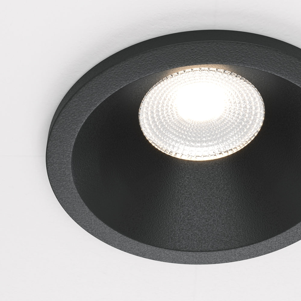 Maytoni downlight Zoom LED 60° – wpuszczana oprawa okrągła w kolorze czarnym
