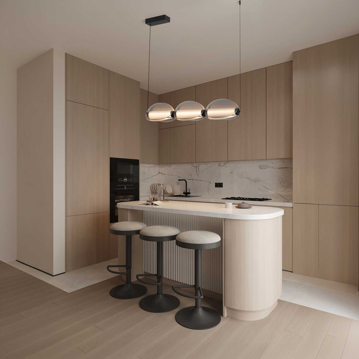 Nova Luce Noir – podłużna lampa wisząca LED