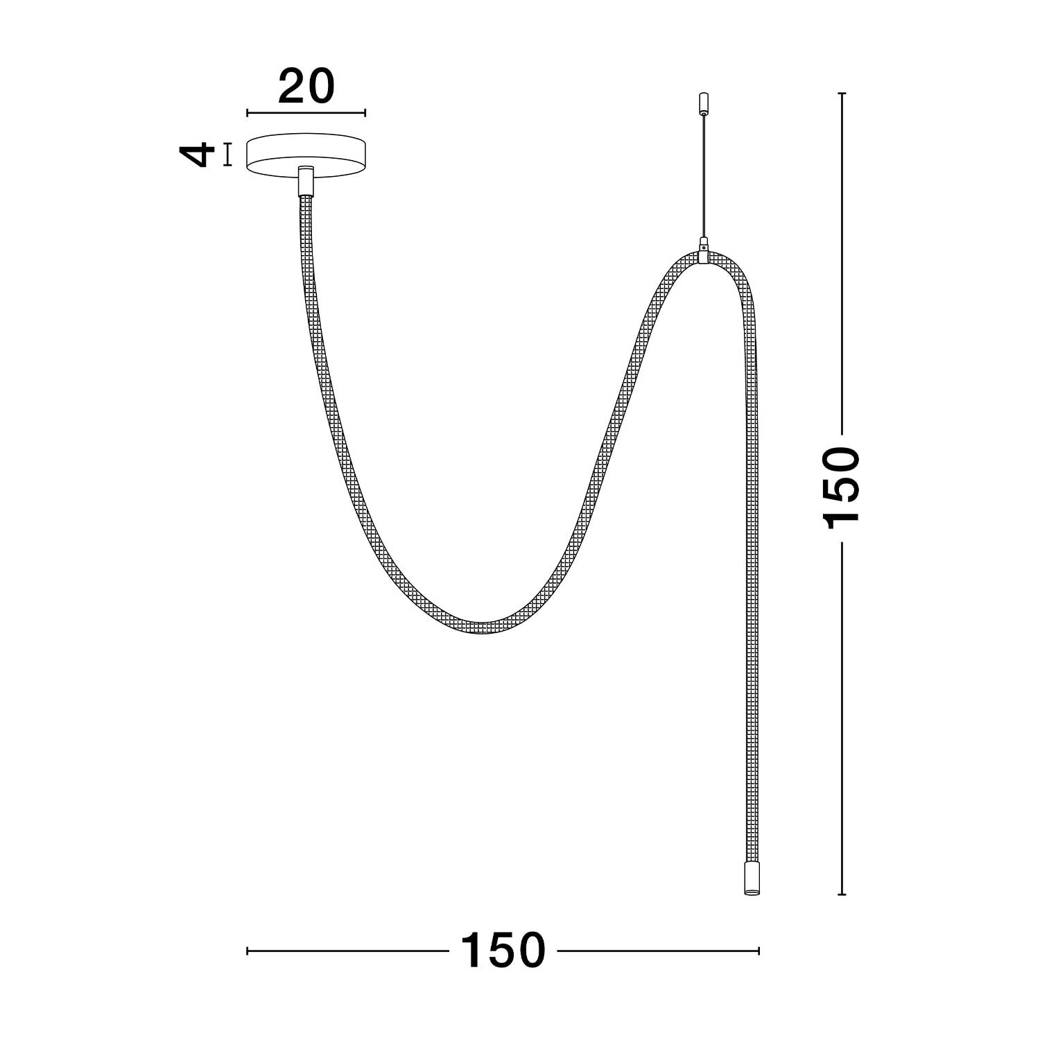 Nova Luce Ilane LED lanové závěsné svítidlo