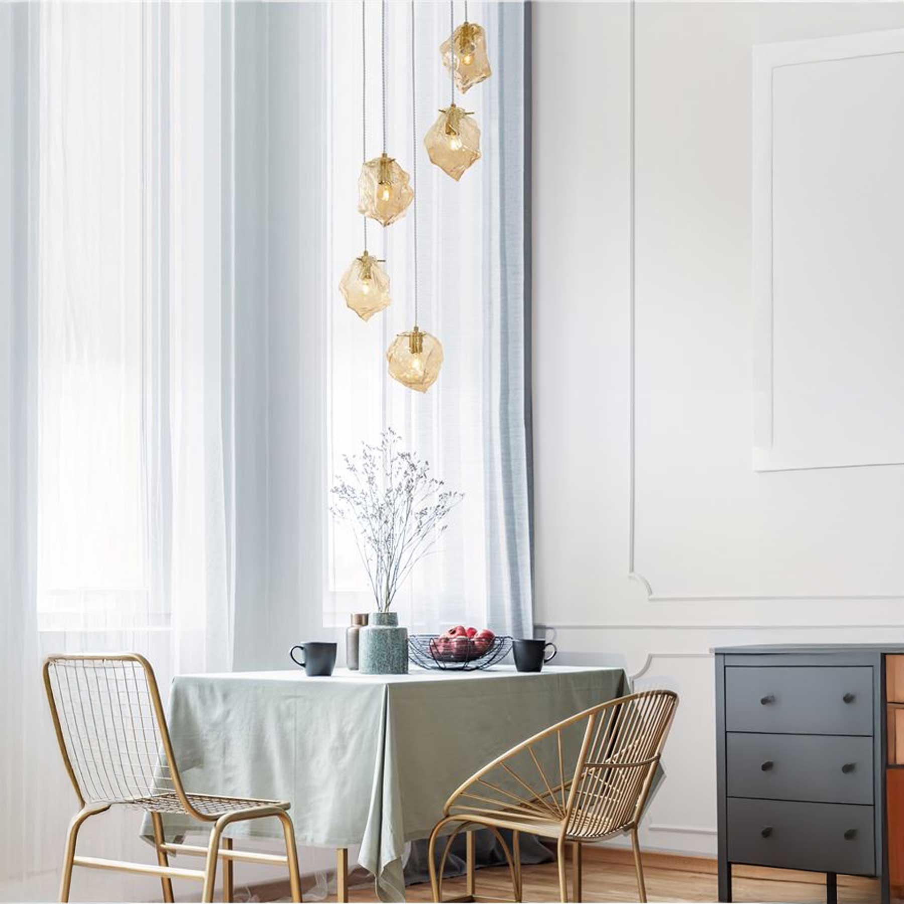 Nova Luce Odelle E14 závěsné skleněné svítidlo