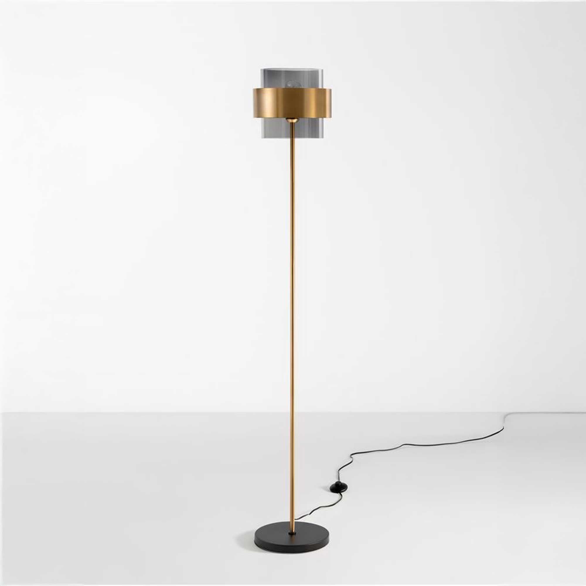 Nova Luce Sianna E27 szklana lampa podłogowa