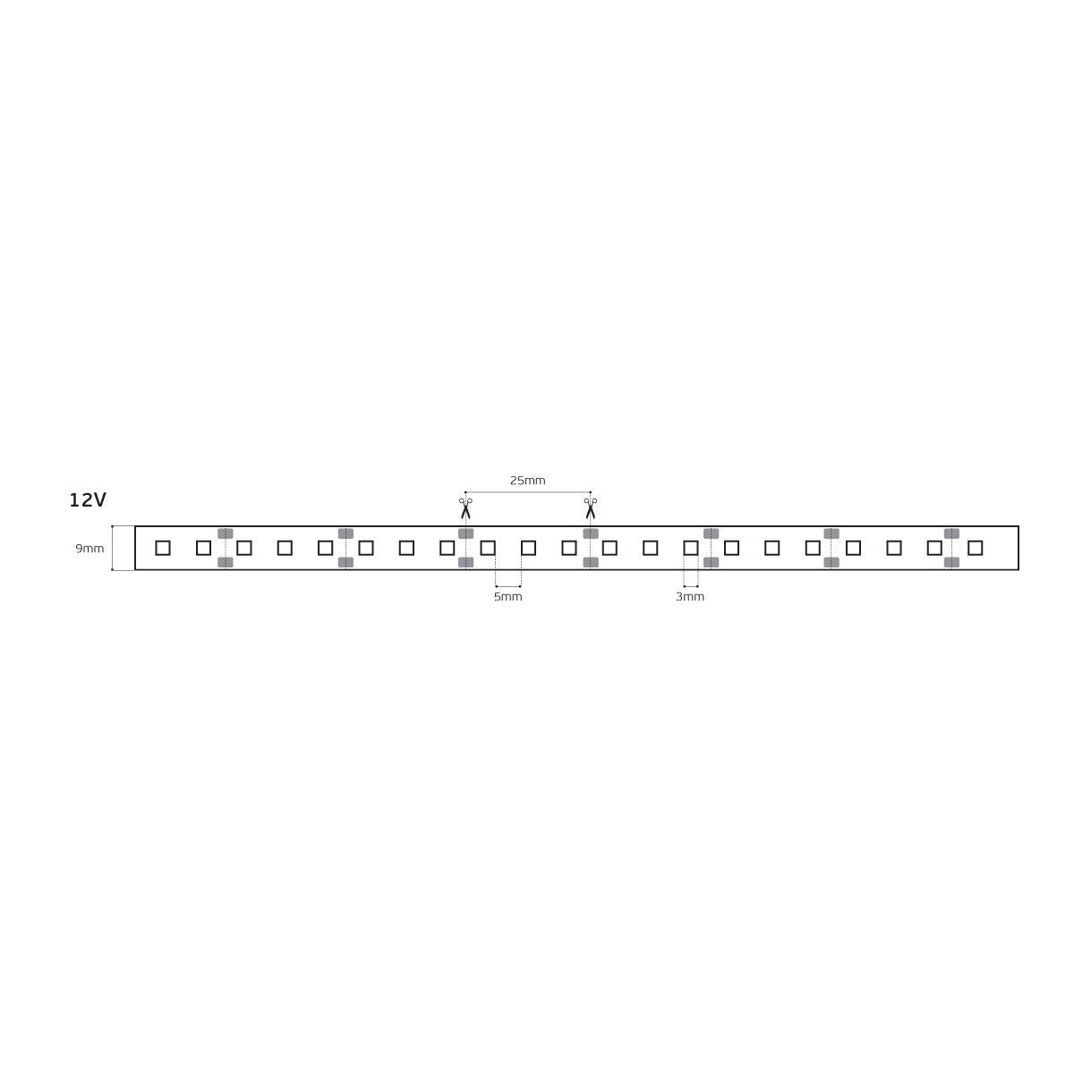 Taśma LED 12 V CRI80 IP20 6000 K (5 m)