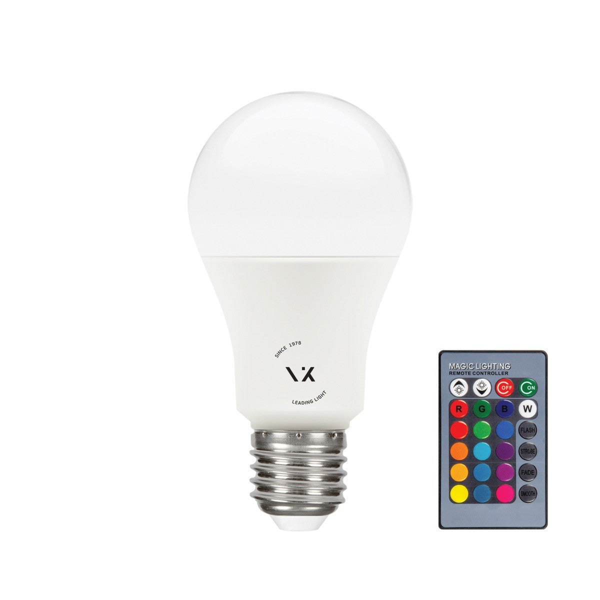Żarówka LED VK Light Classic Plastic RGB E27 ø60 4 W z funkcją ściemniania