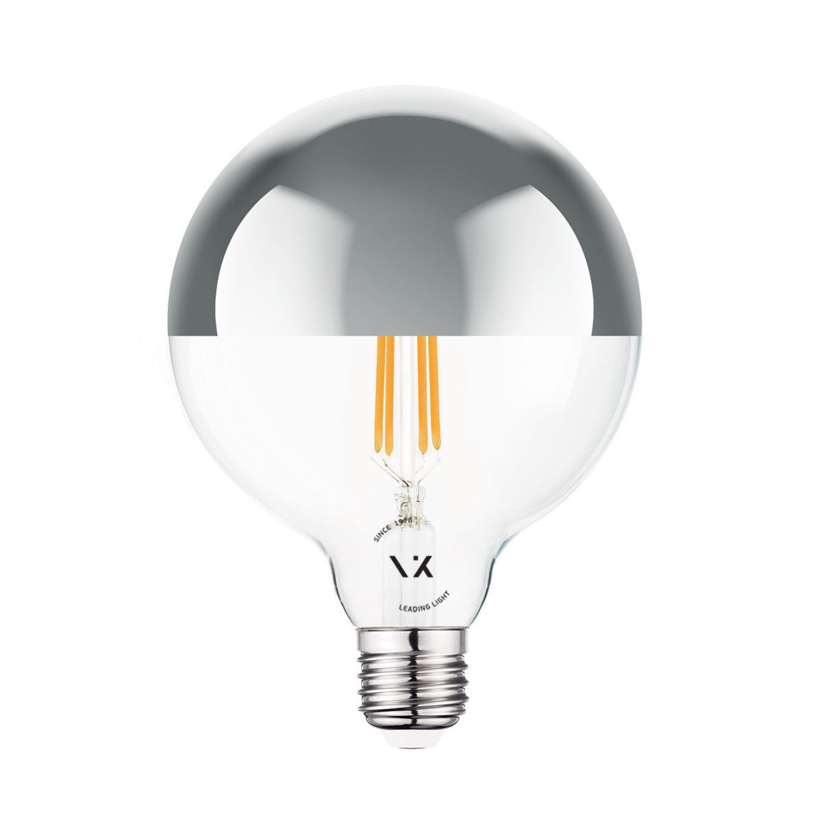 Żarówka LED VK Light Globo Filament Silver E27 ø125 2700K 7W z funkcją ściemniania