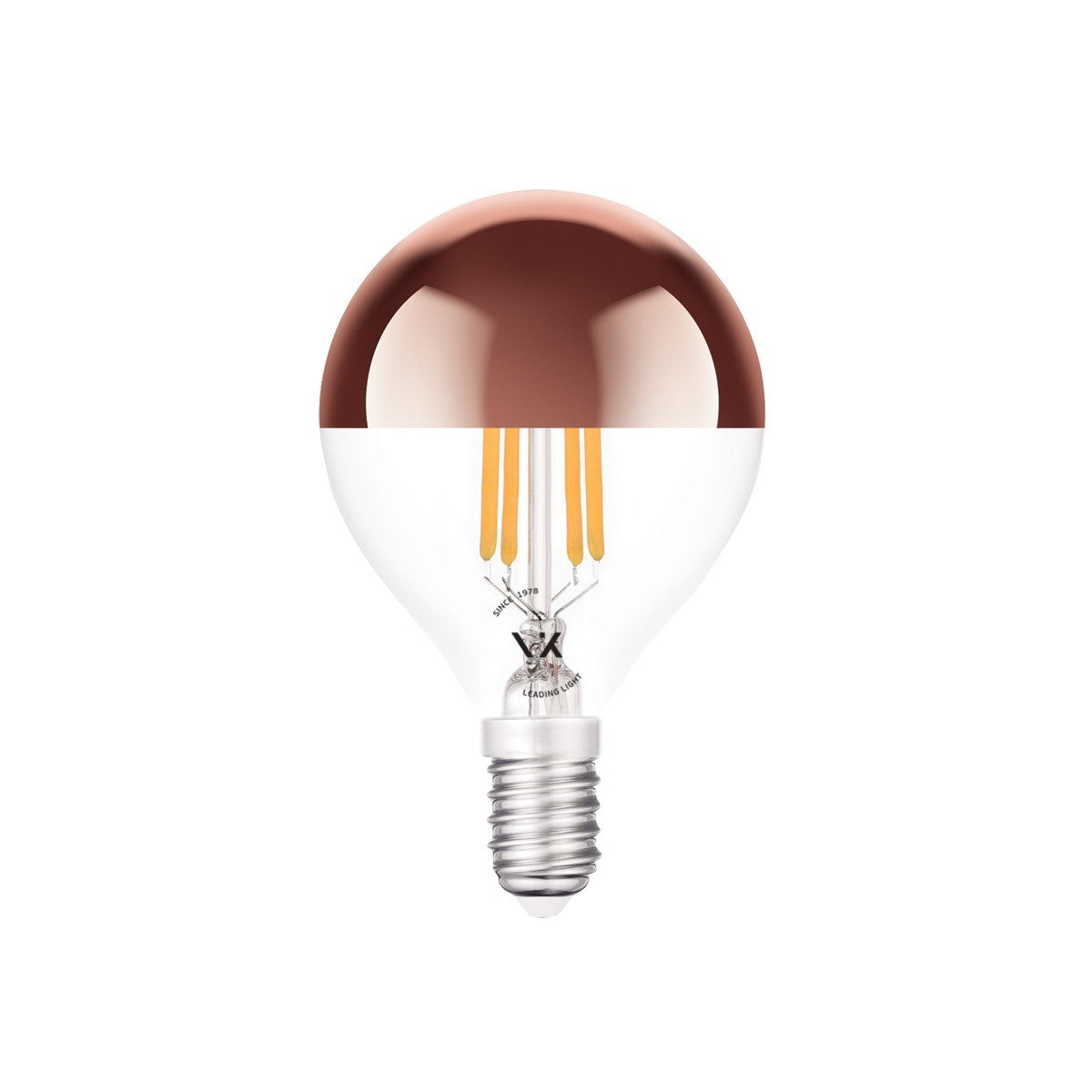 Żarówka LED VK Light Mini Globe Filament Pink Copper E14 2700K 4,5 W z funkcją ściemniania