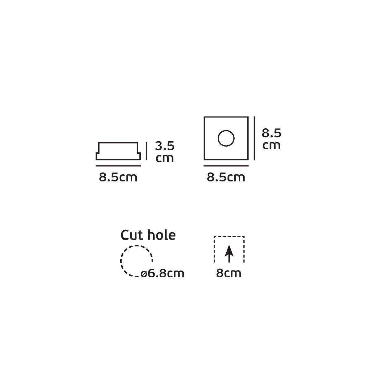 VK Light Olpo GU5.3 wpuszczana oprawa punktowa IP65