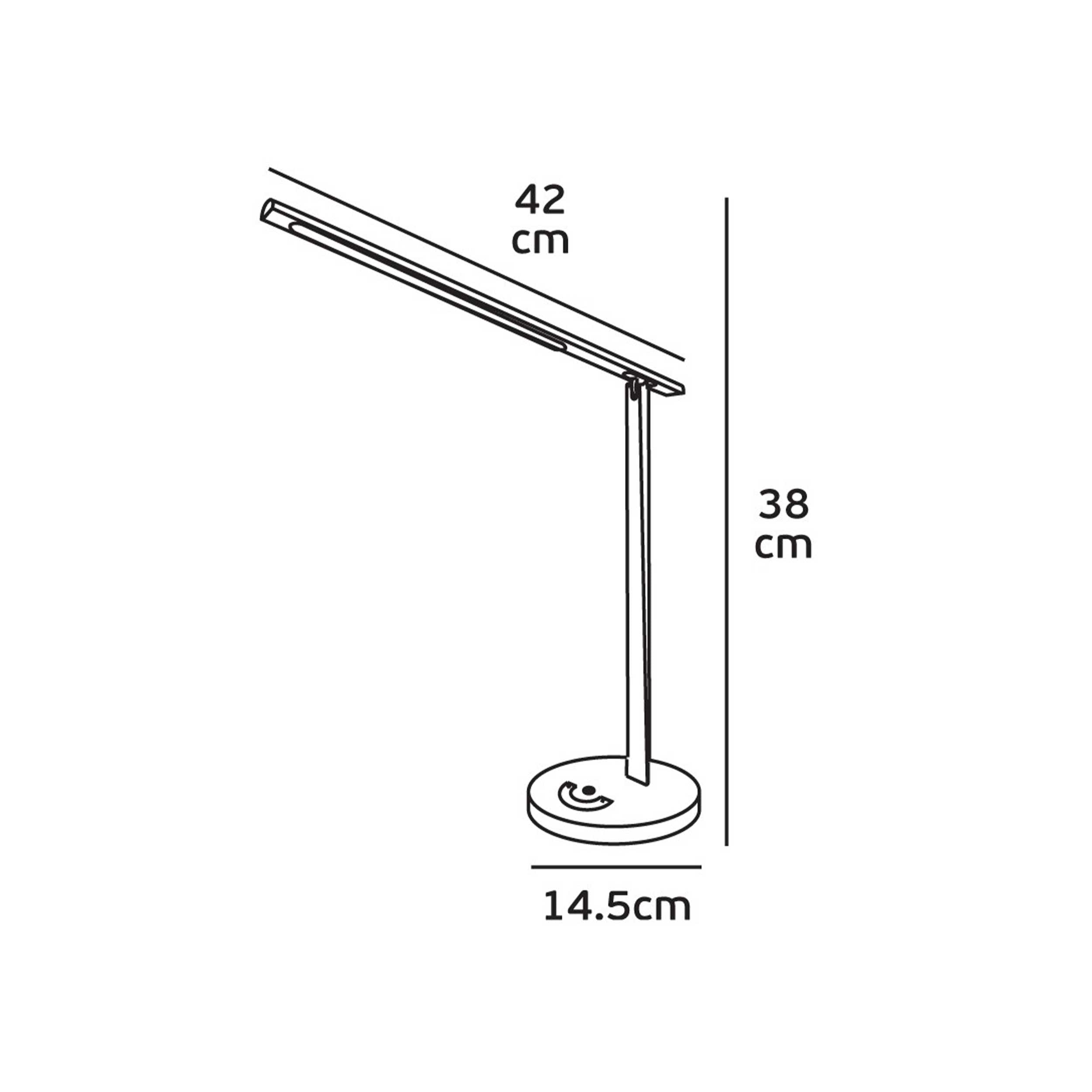 VK Light Nia LED Linear – lampka stołowa z funkcją ściemniania, 3CCT
