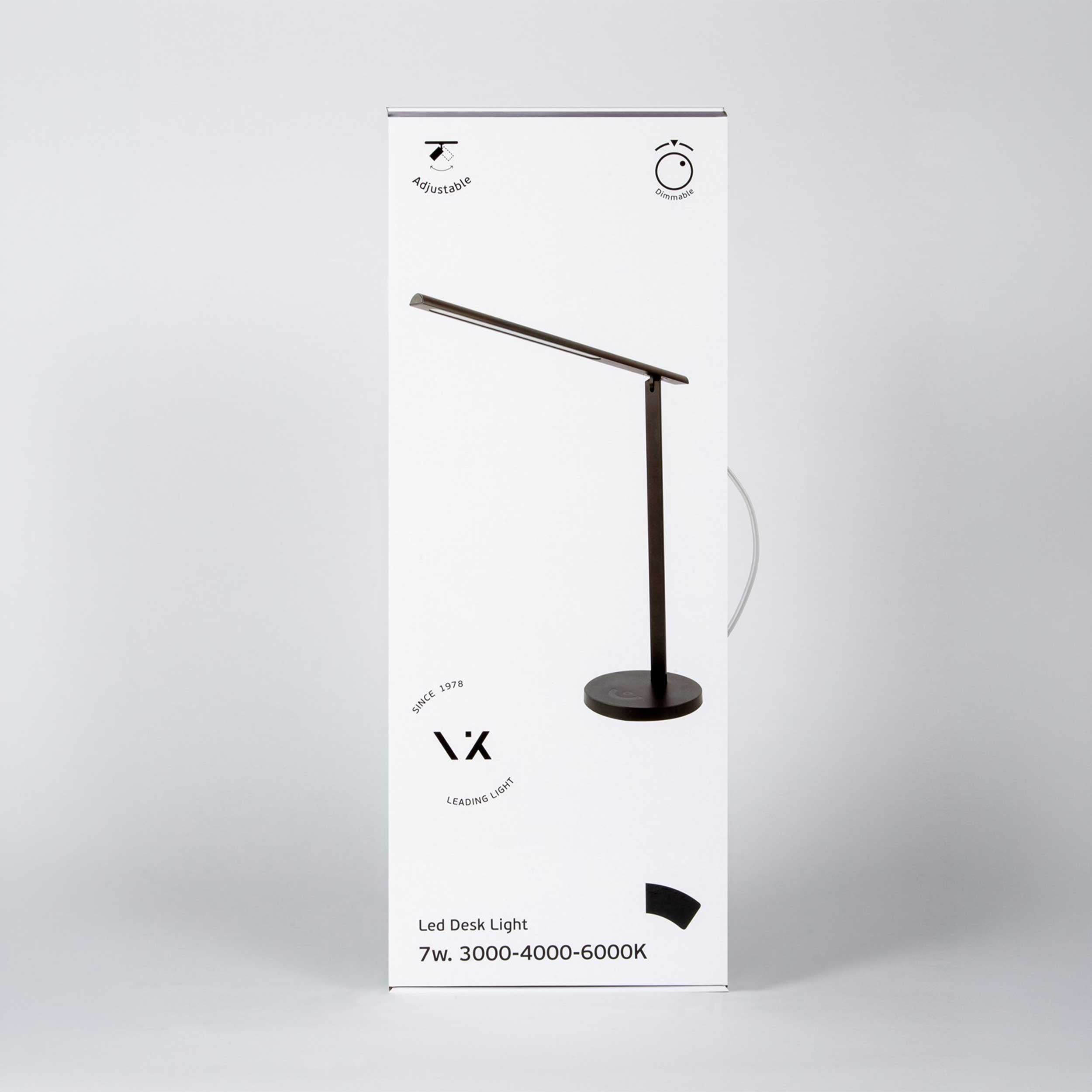 VK Light Nia LED Linear – lampka stołowa z funkcją ściemniania, 3CCT
