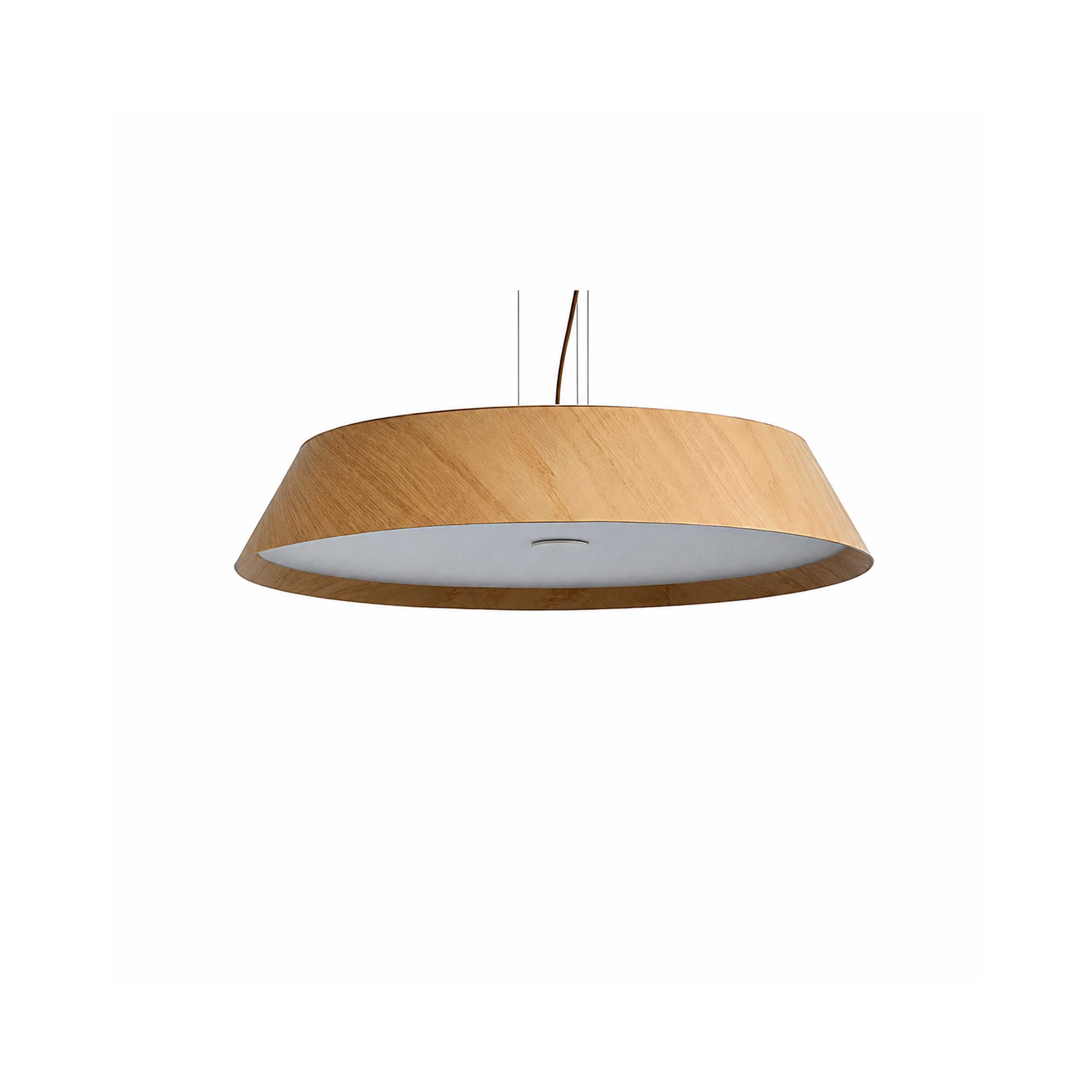 VK Light Woody LED – okrągła, drewniana lampa wisząca