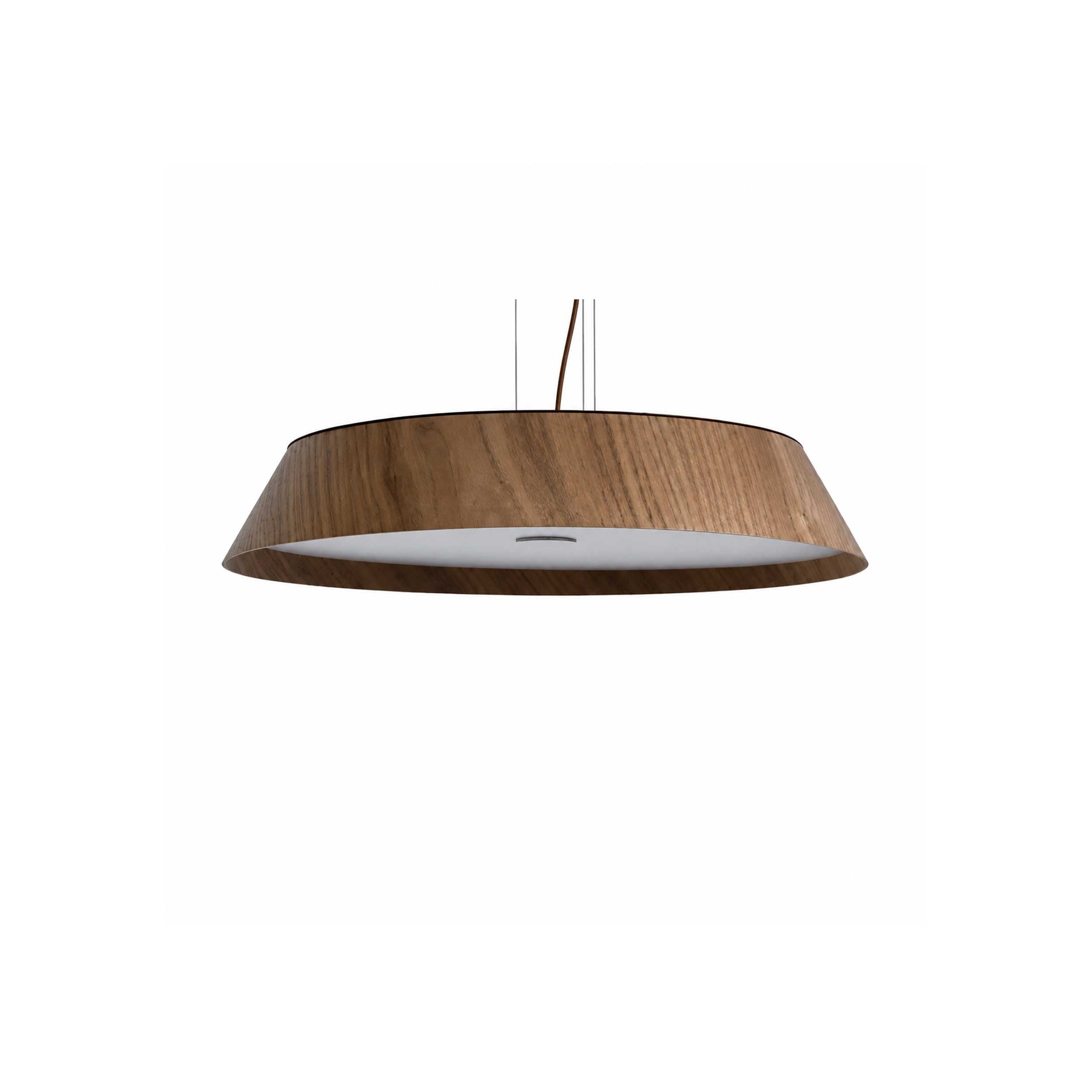 VK Light Woody LED – okrągła, drewniana lampa wisząca