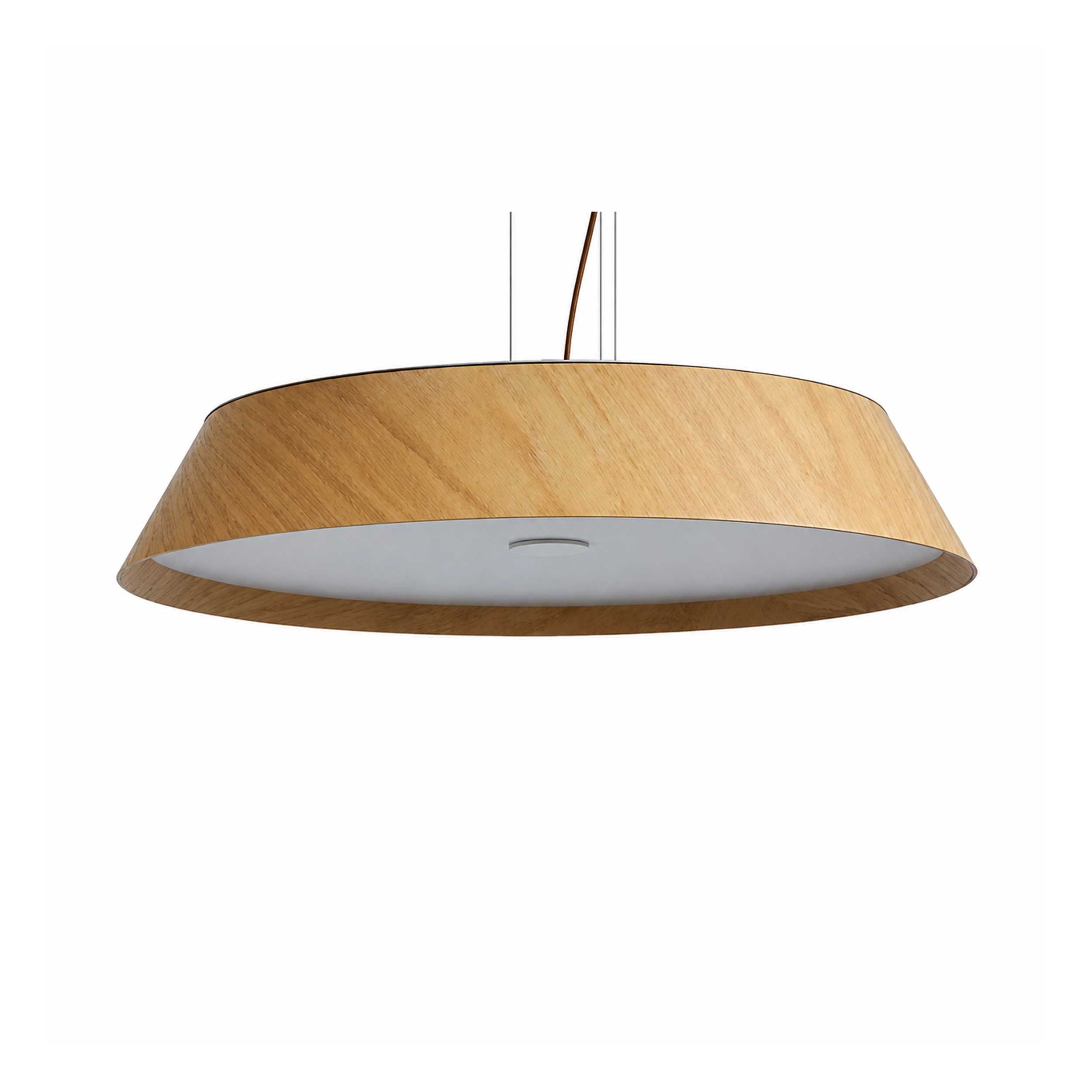 VK Light Woody LED – okrągła, drewniana lampa wisząca